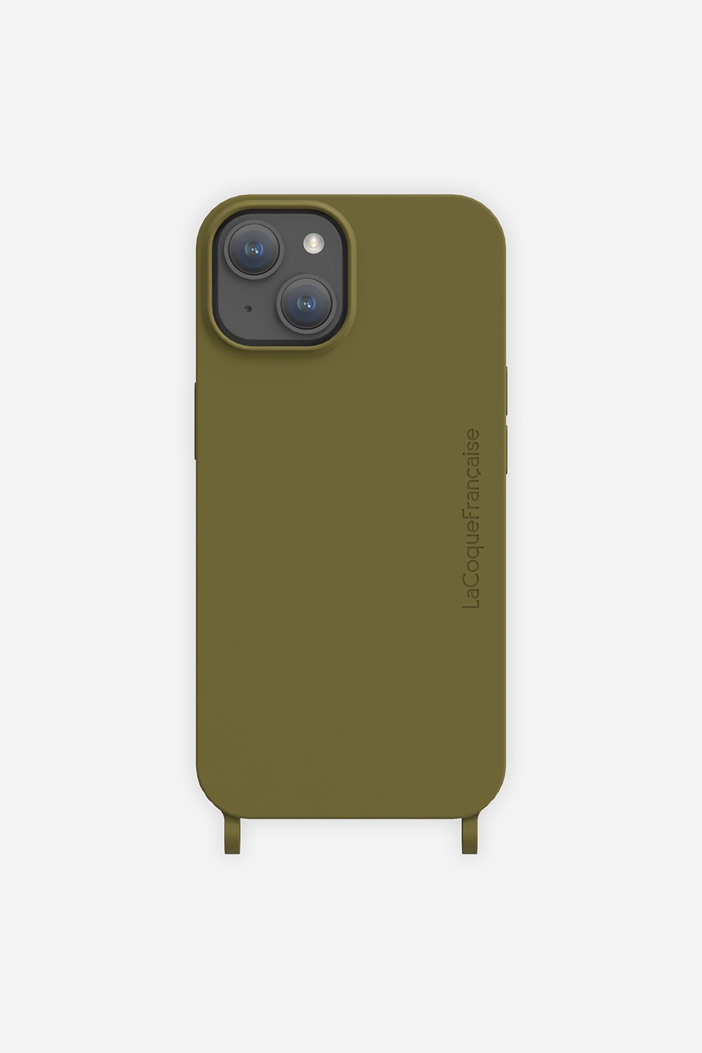 Soft touch phone case with rings for iPhone 14 LA COQUE FRANCAISE Green