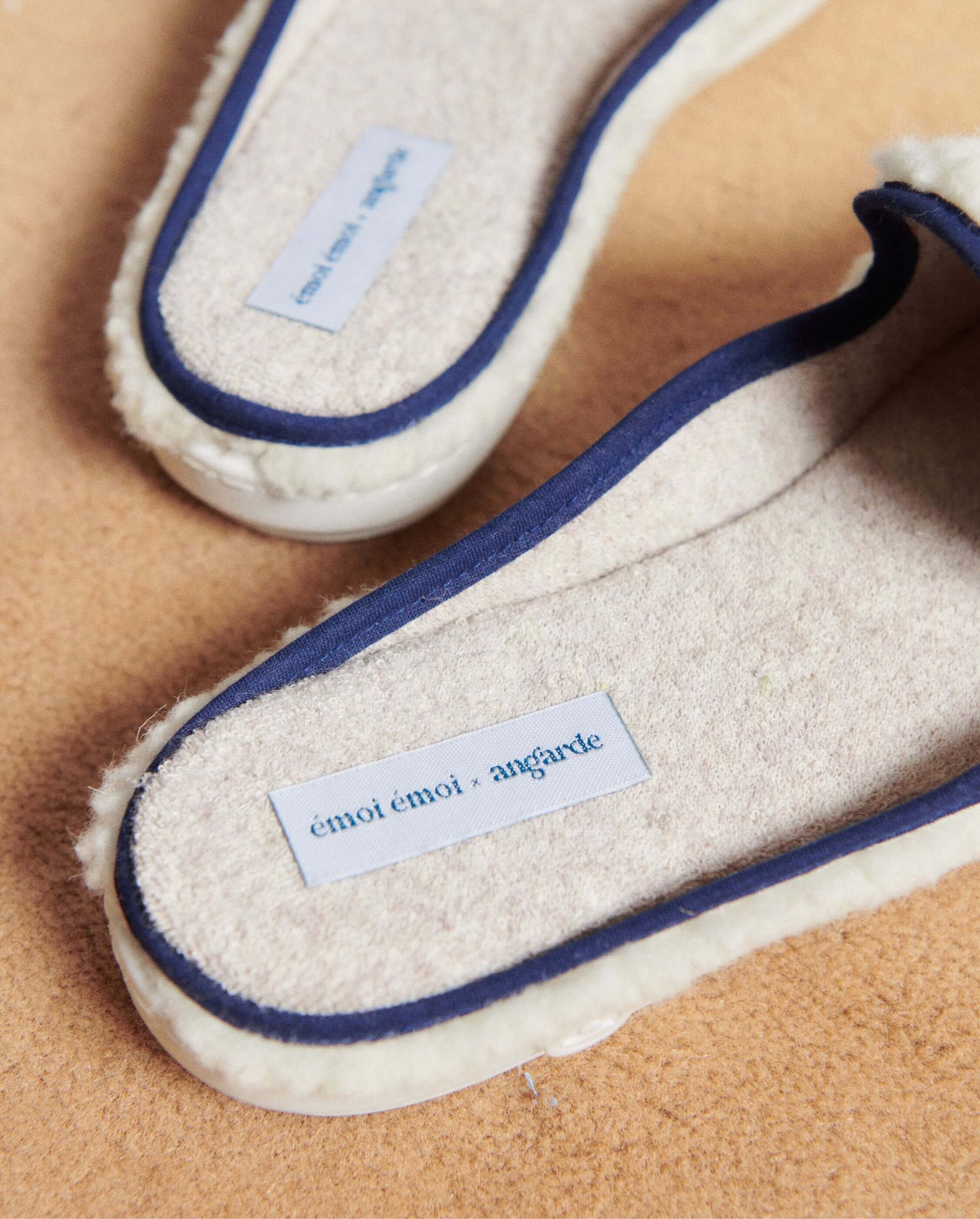 Mule homme papa cool, collab' x émoi émoi ANGARDE Blanc