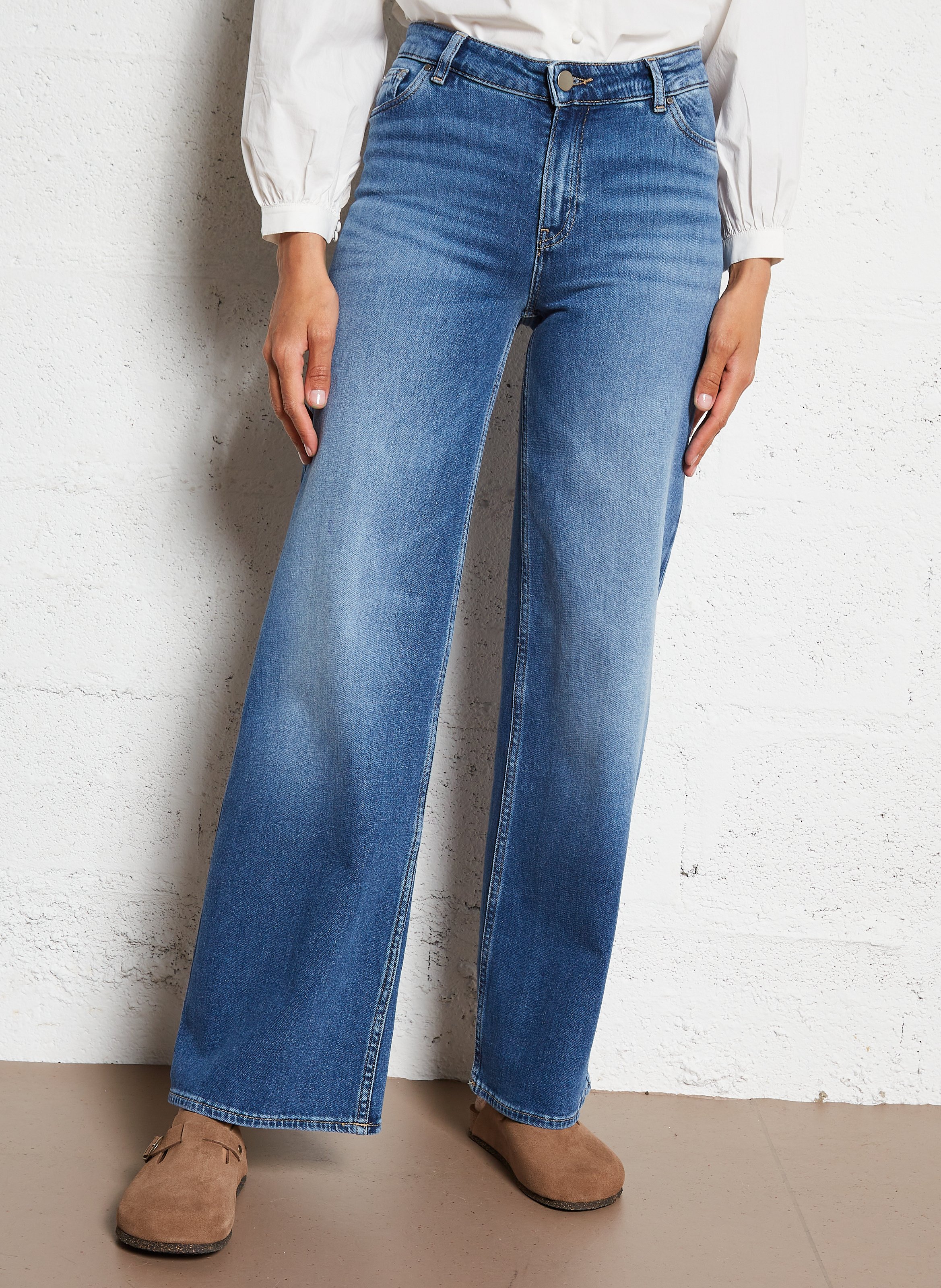 High-rise wide-leg jeans MAISON 123 Blue