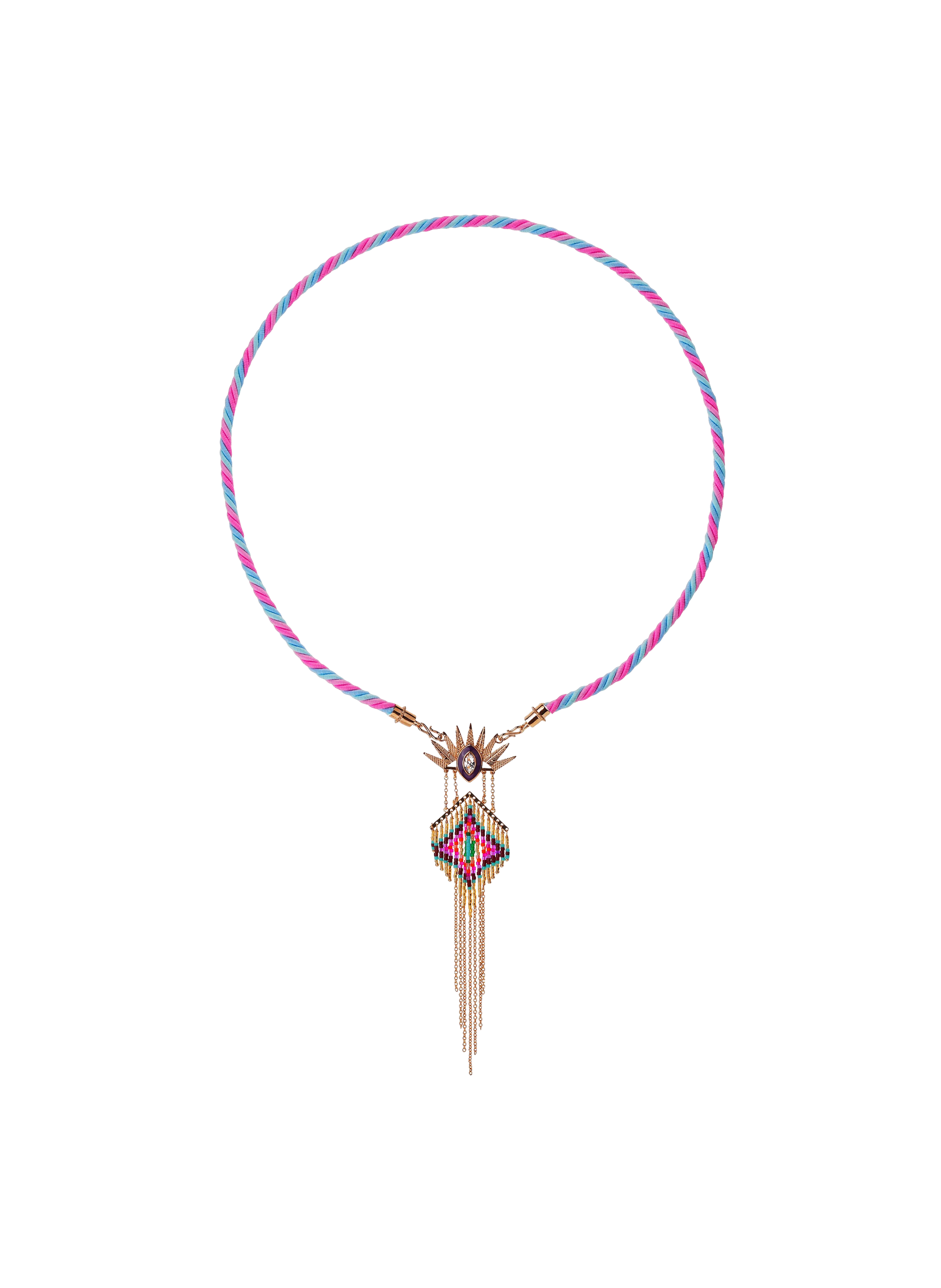 Cord necklace with pendant and beads HIPANEMA Multicolored
