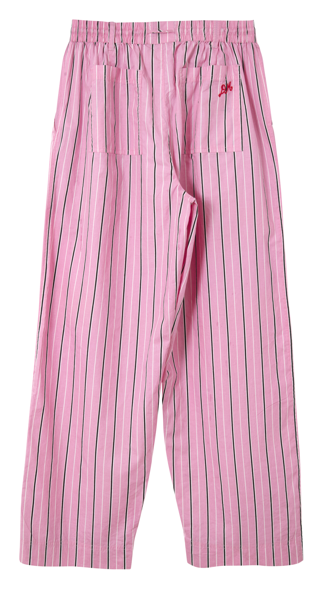 Elasticated straight leg striped trousers DAMSON MADDER Pink