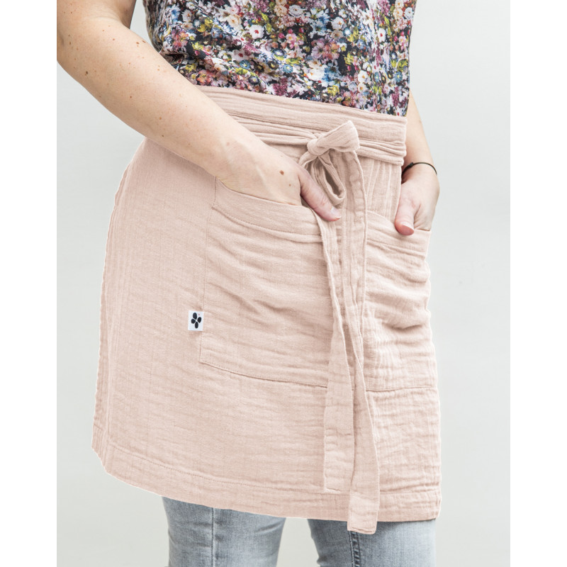 Chef apron in cotton gauze  Guimauve