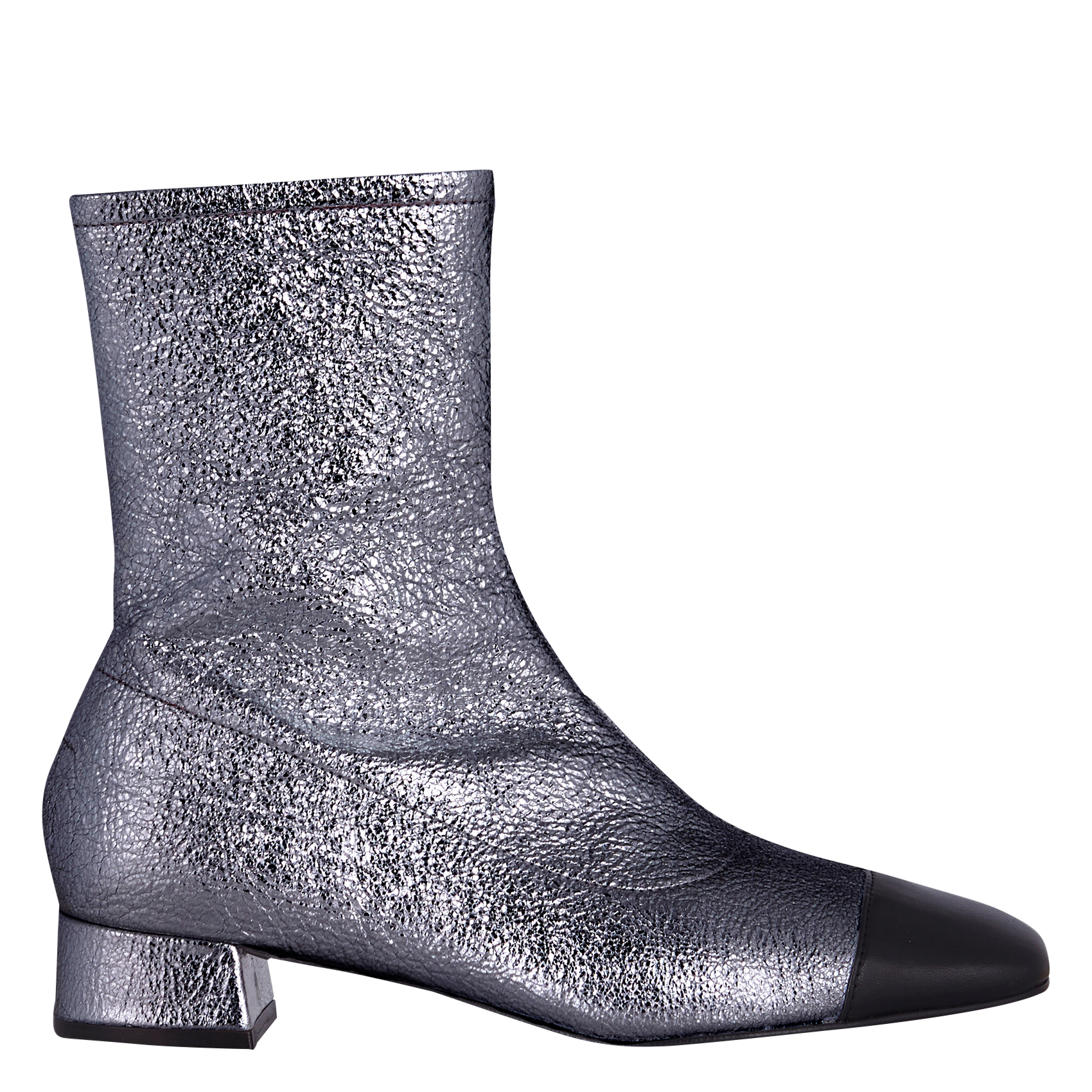 Bottines en cuir AUGUSTA Argent