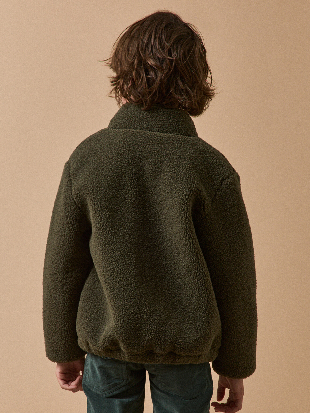 Zip-up sherpa cardigan CYRILLUS Green