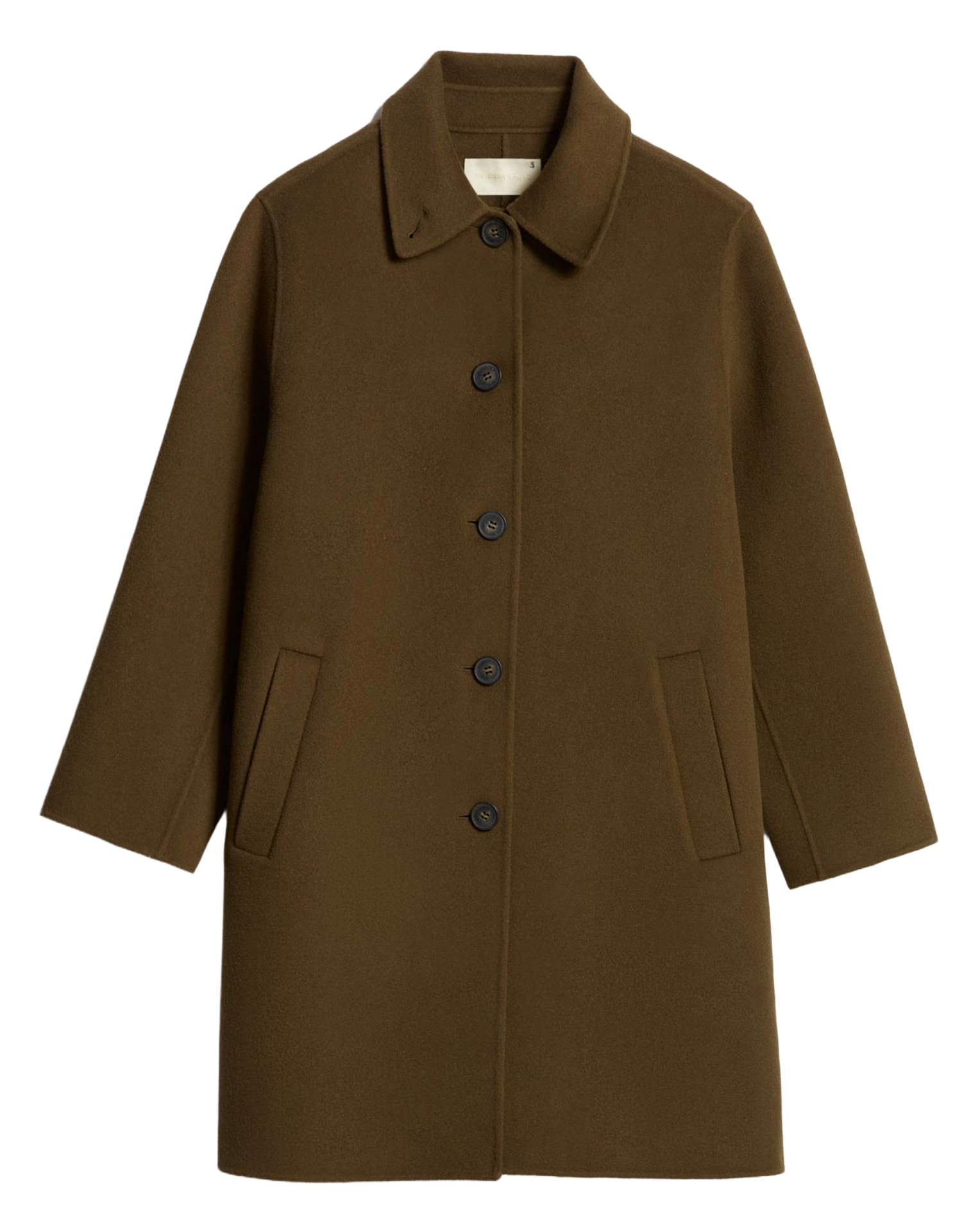 Jas met klassieke kraag - wolblend VANESSA BRUNO Groen