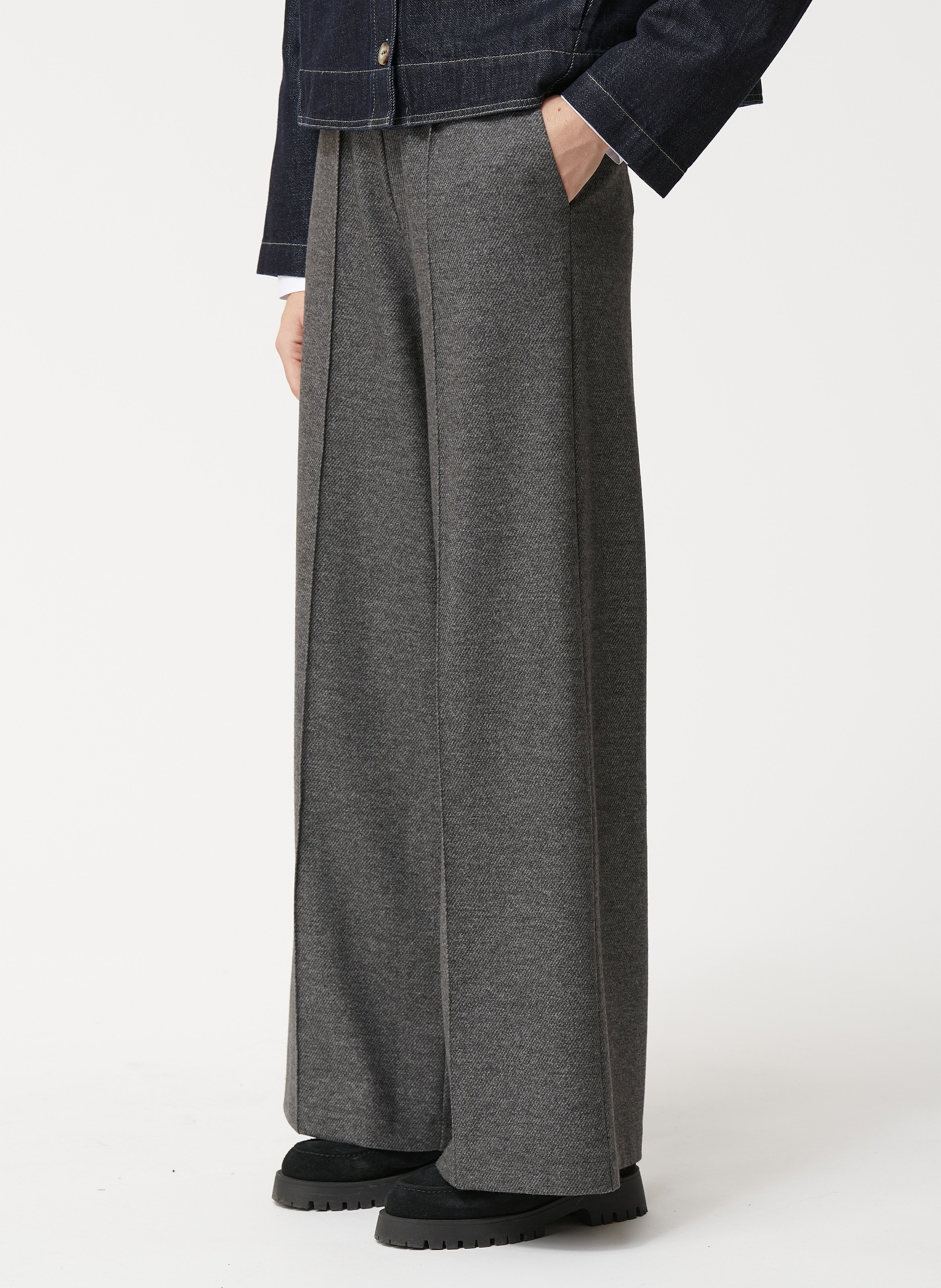 Pantalon large  HUMILITY Argent