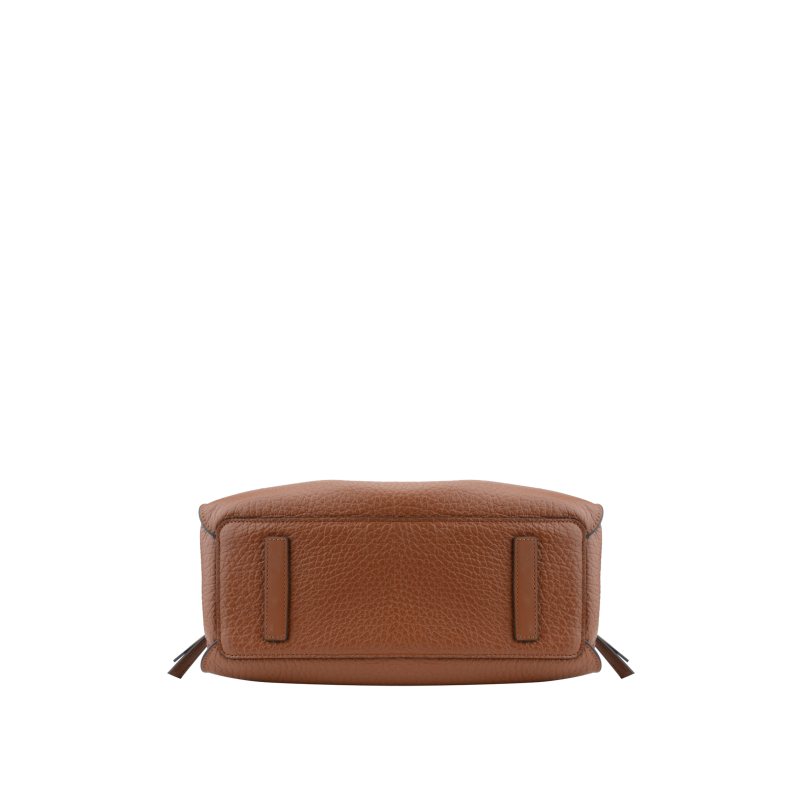 Handbag - cowhide leather POURCHET Brown