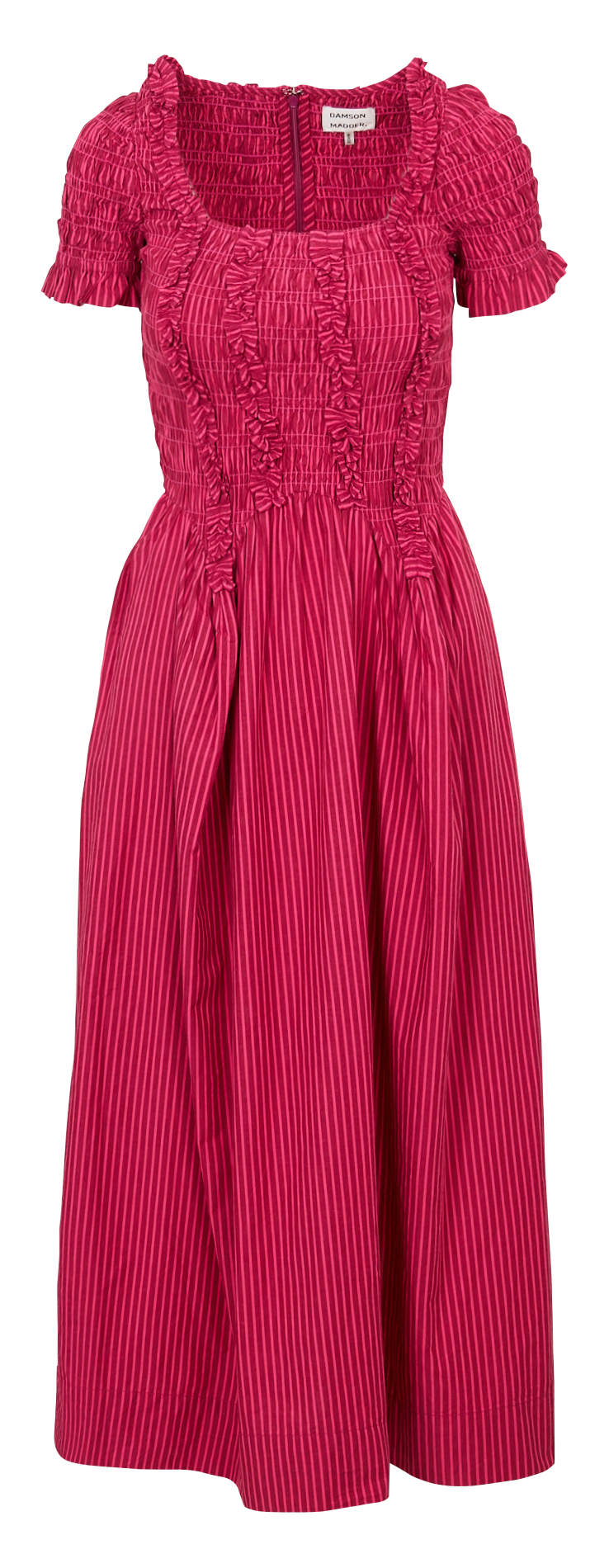 Oversized Striped Organic Cotton Dress DAMSON MADDER Plums
