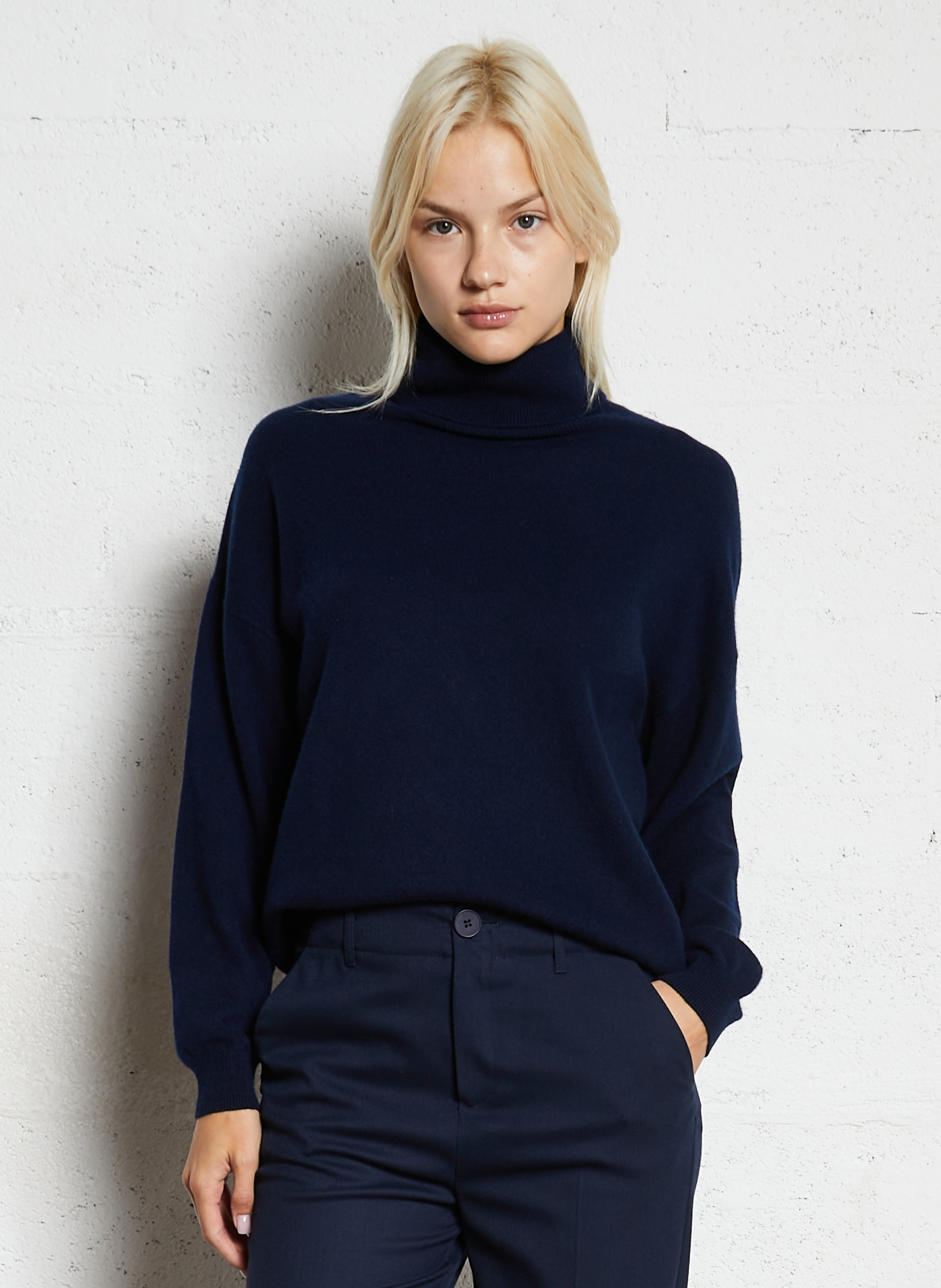 Pull oversize col roulé en cachemire SUD EXPRESS