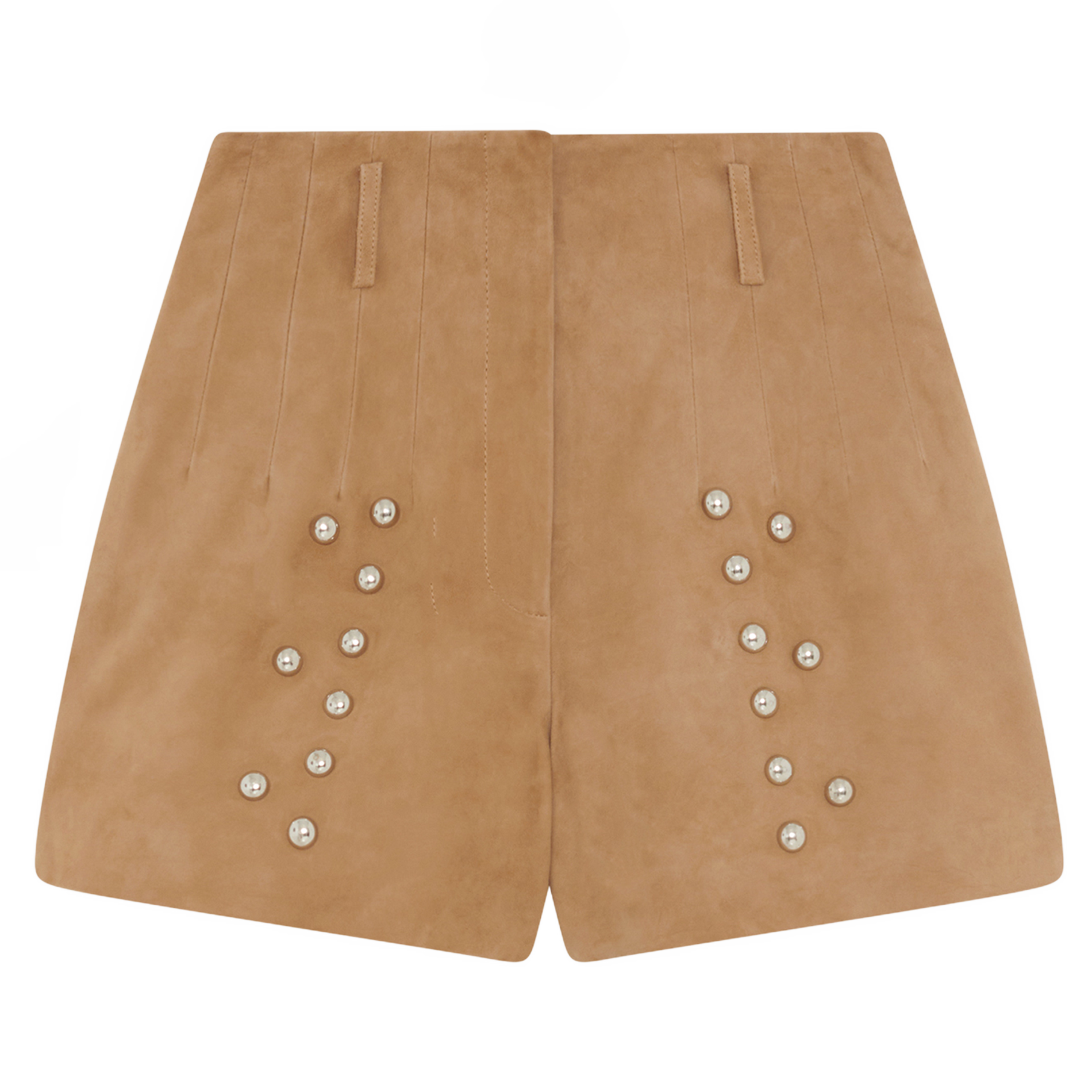 High-waisted leather button-up skirt IRO Beige