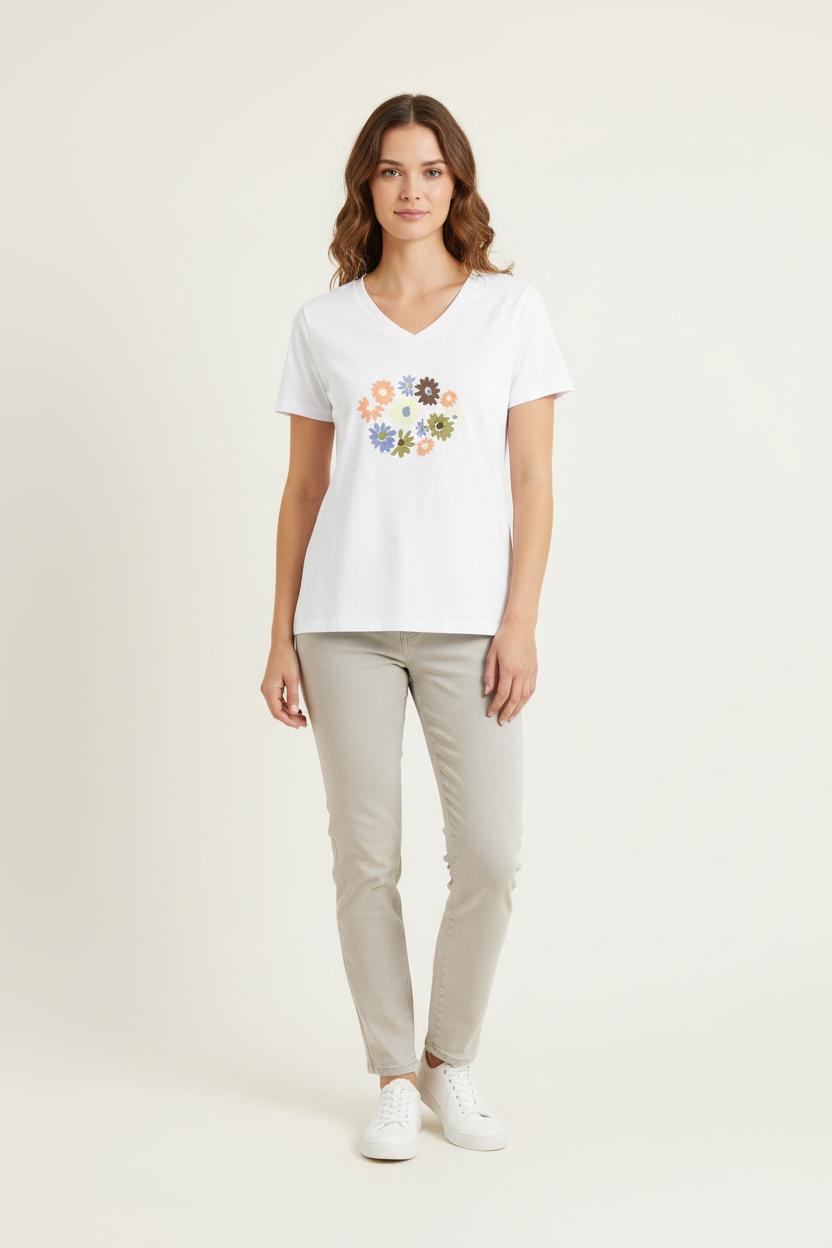 Tommy Badge T-shirt INES DE LA FRESSANGE - Seconde main White