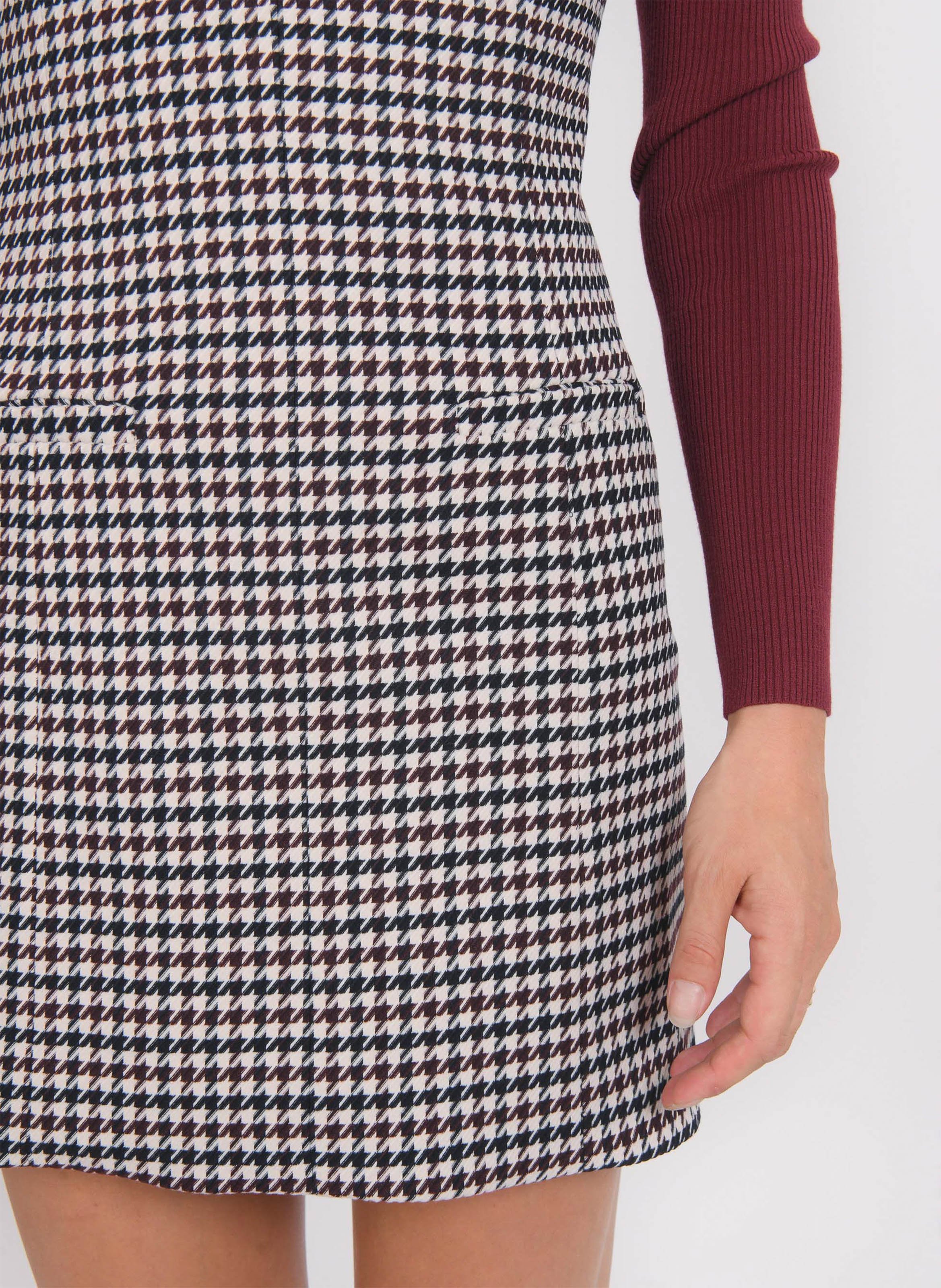 Korte jurk met V-hals en print KOOKAI Blauw