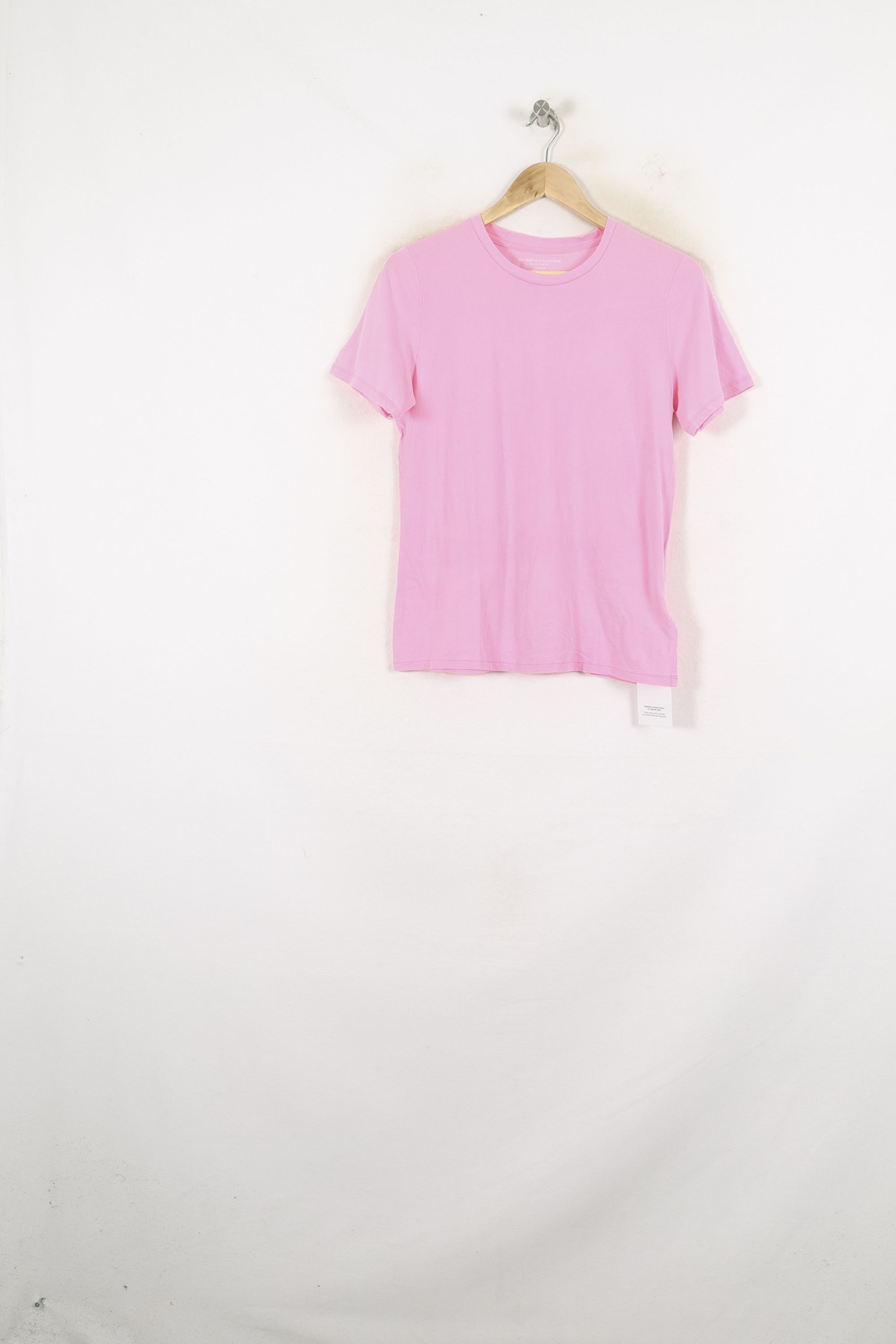 Tommy Badge T-shirt MAJESTIC FILATURES - SECONDE MAIN Pink
