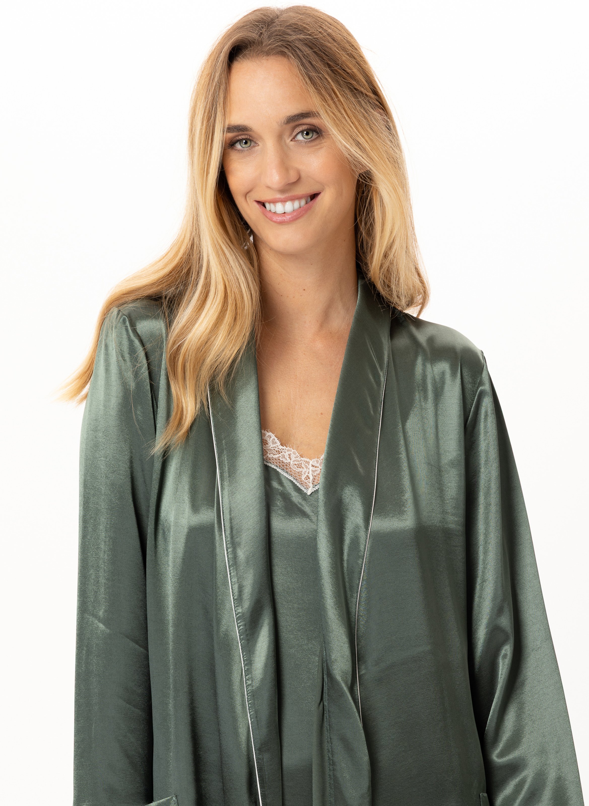 Viscose bathrobe LE CHAT Green