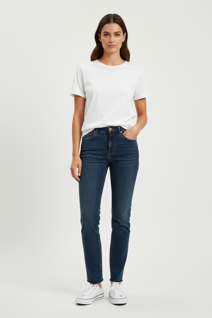 Cropped slim jeans with studs SEZANE - Seconde main Blue