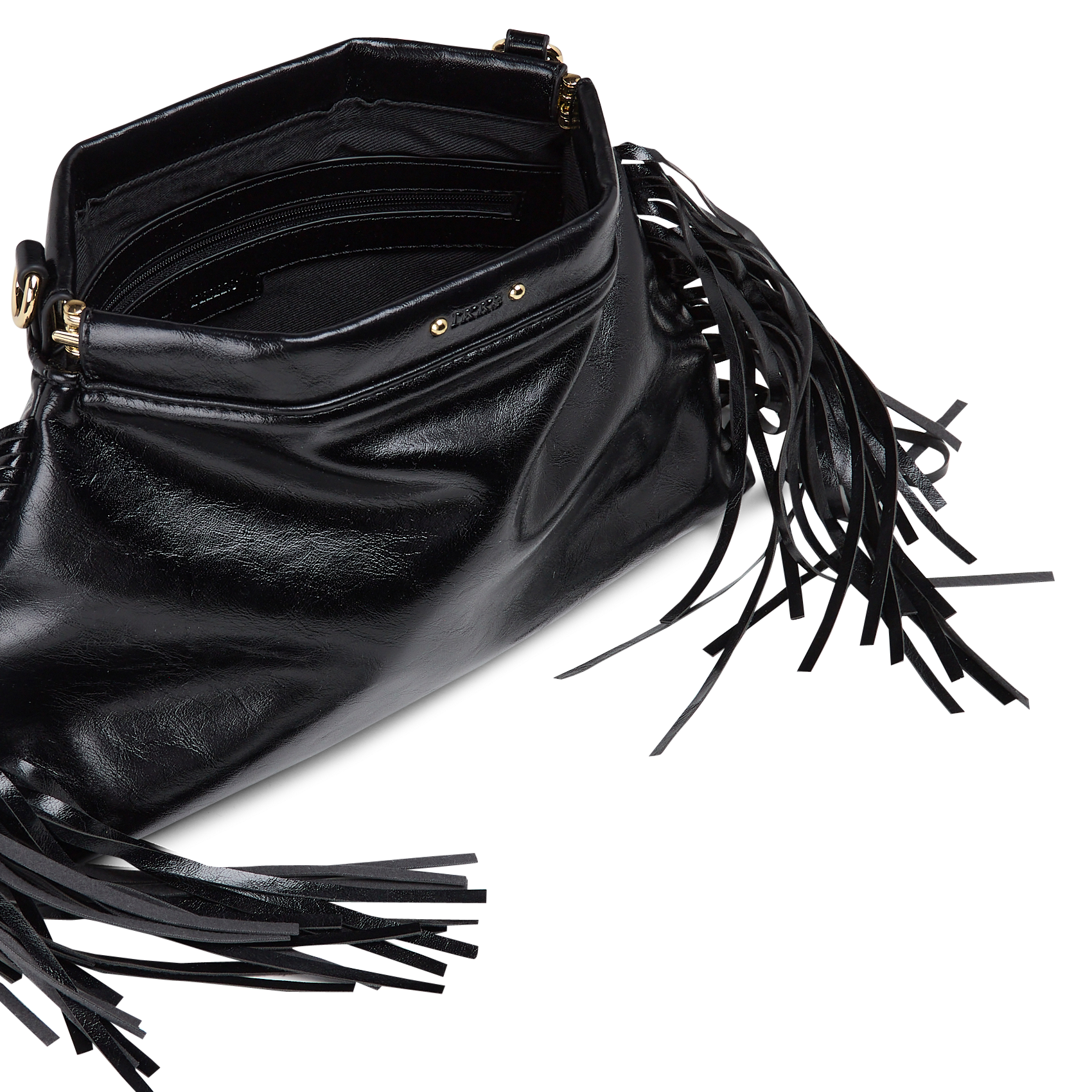 Handtas met franjes IKKS Zwart