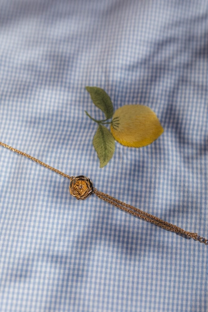 THÉIA - fine gold-plated flower bracelet MONSIEUR SIMONE Golden