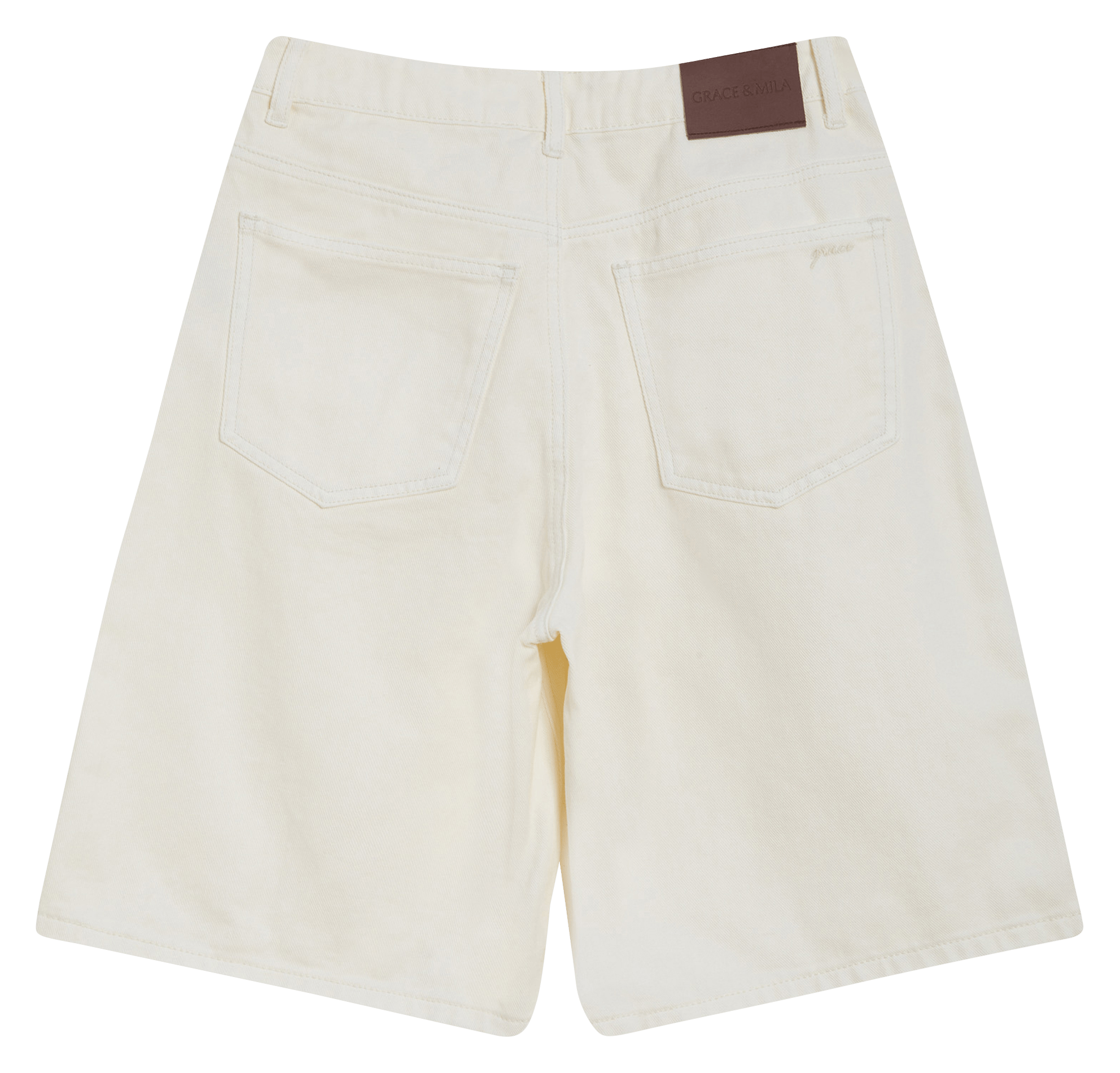 Short en denim GRACE ET MILA Blanc