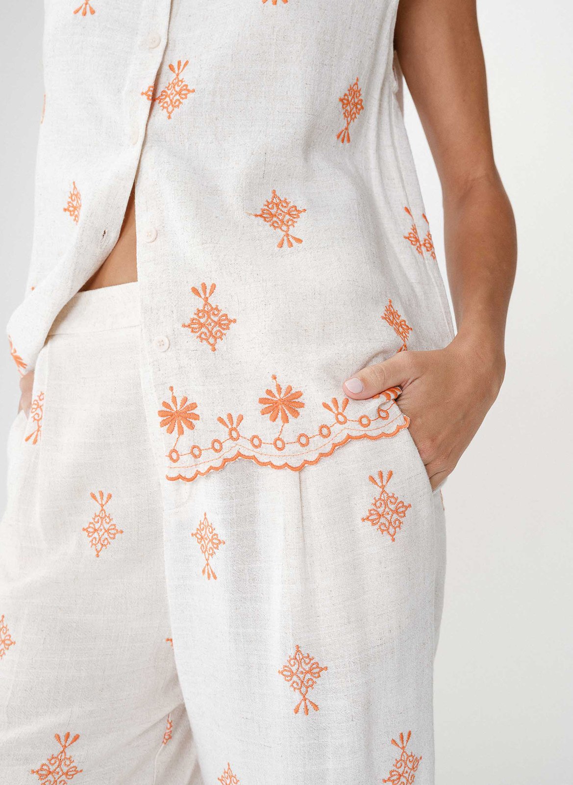 Blouse col classique  GRACE ET MILA Orange