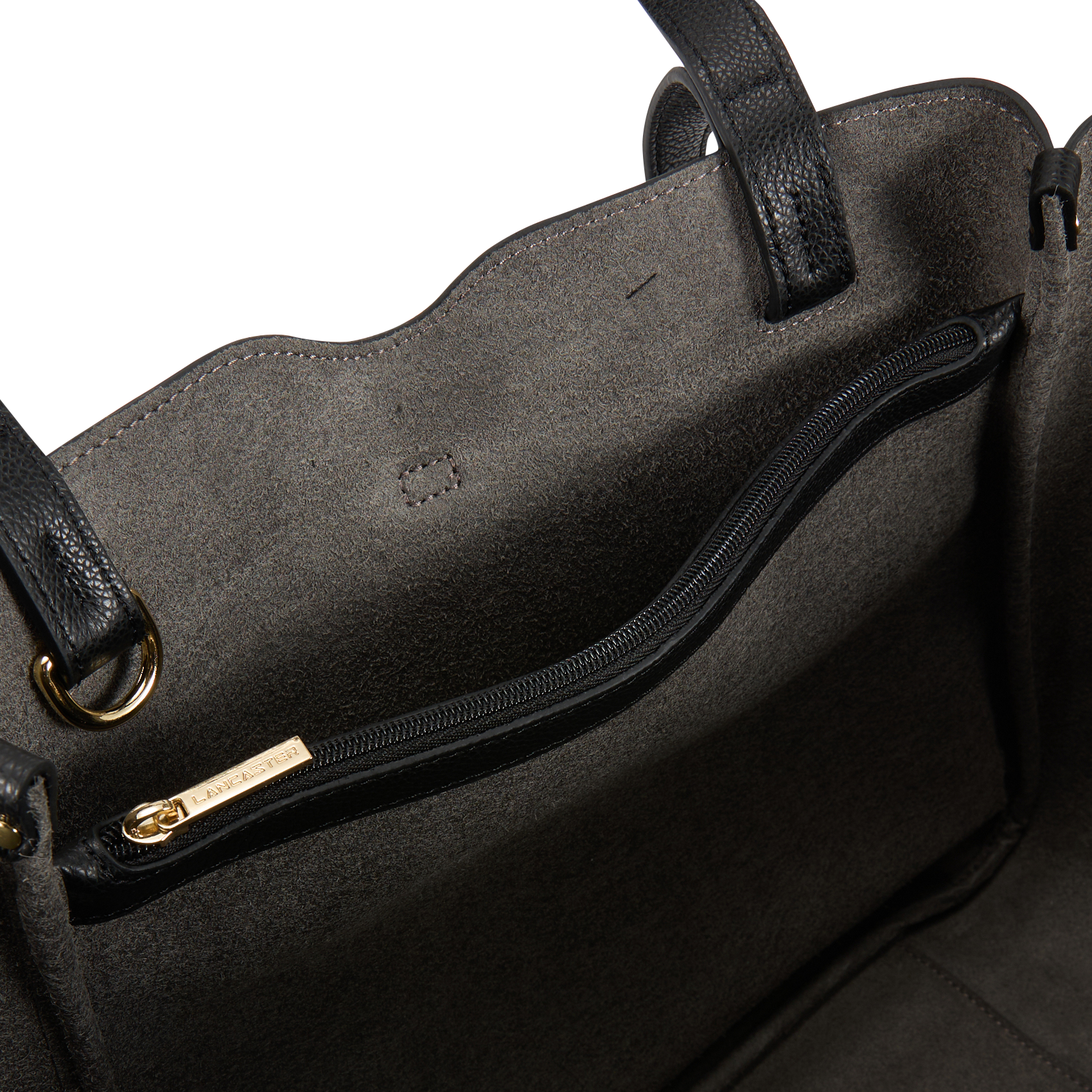 Cabas en cuir grainé LANCASTER PARIS Noir