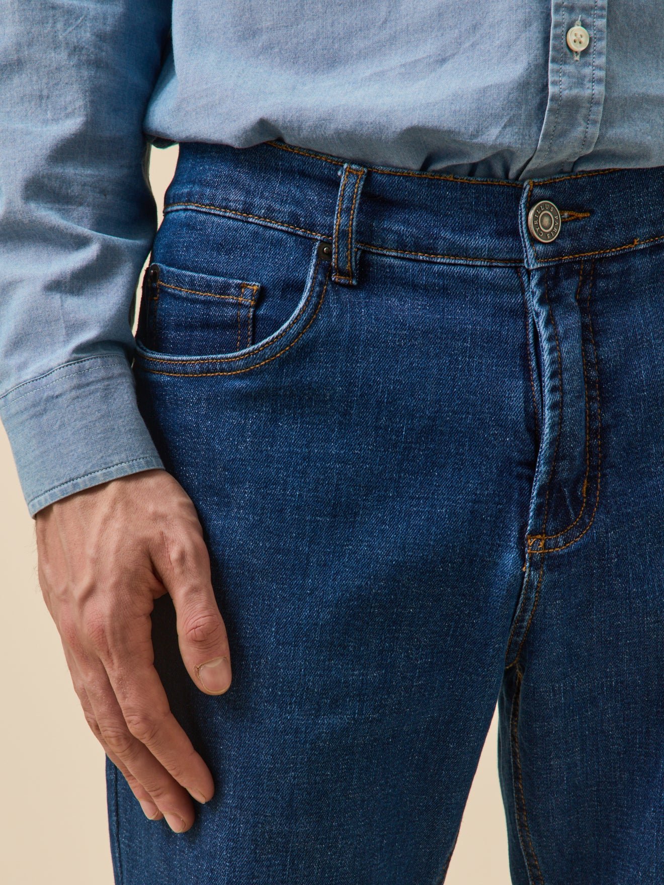 Jean regular  coton biologique CYRILLUS Bleu