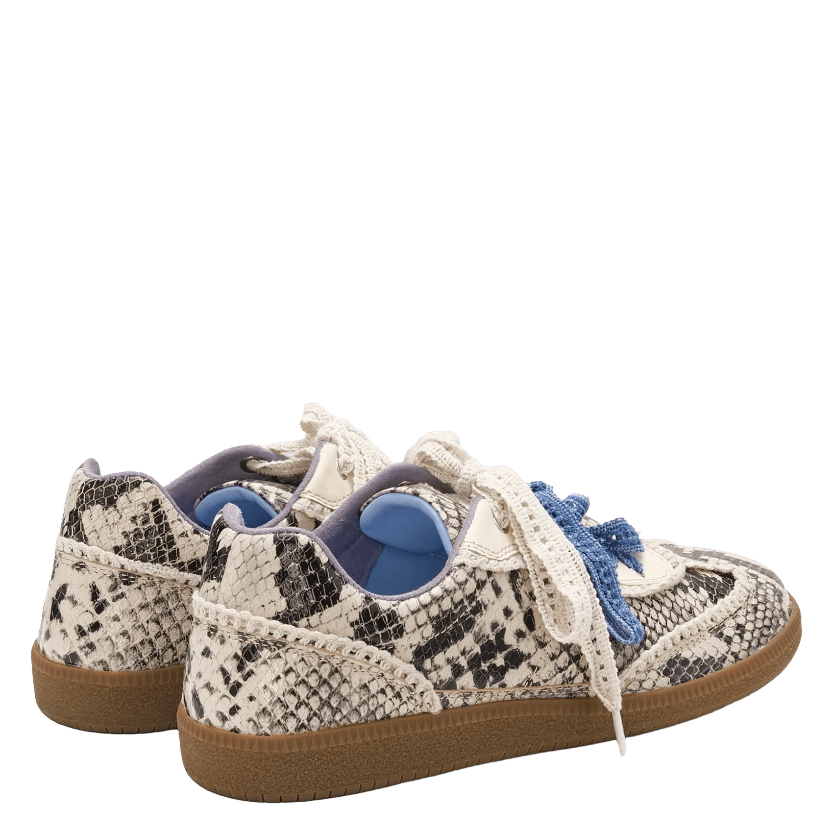 Niedrige Ledersneaker mit Print FABIENNE CHAPOT Beige