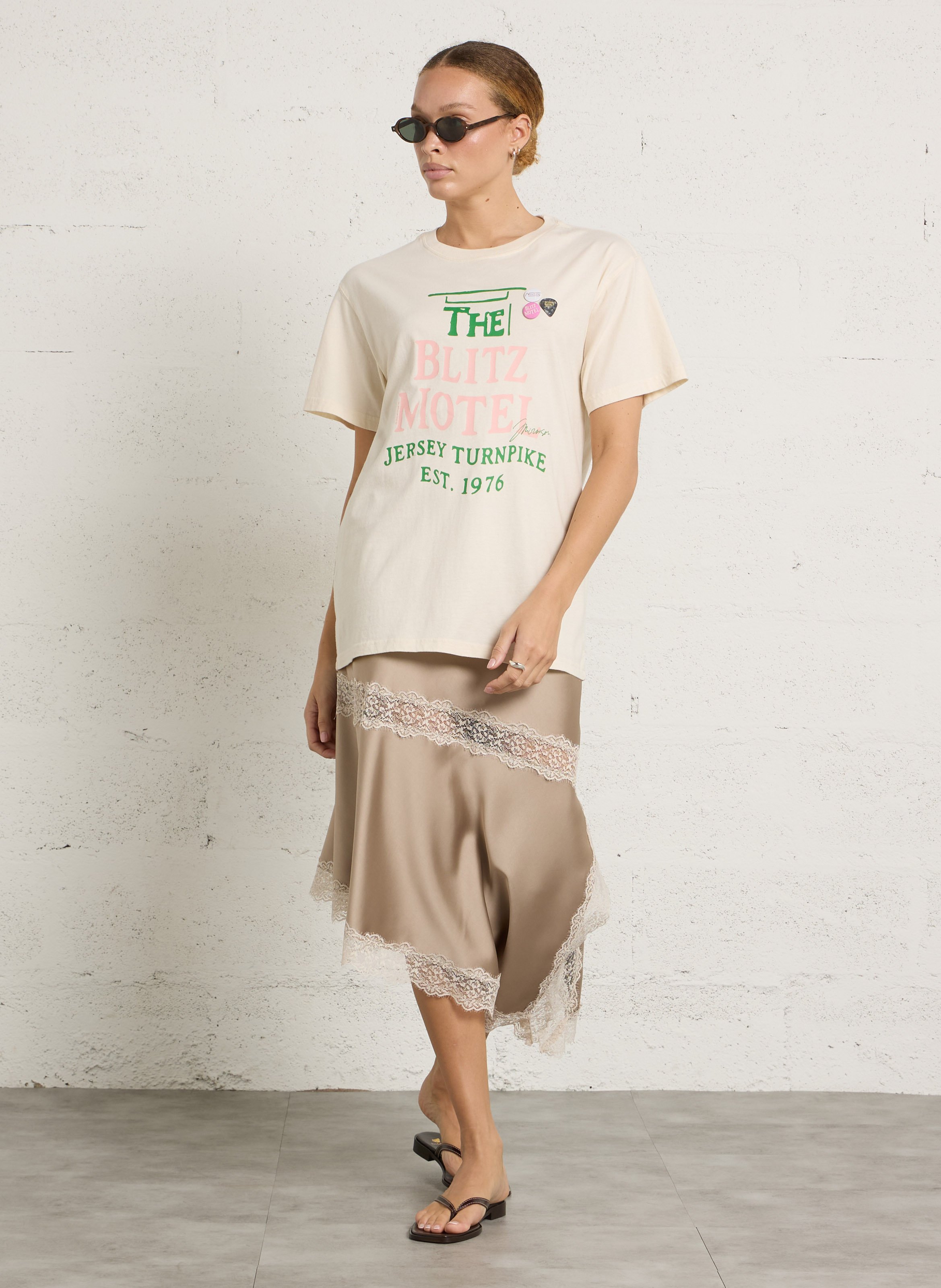 Tee-shirt droit en coton NEWTONE Beige