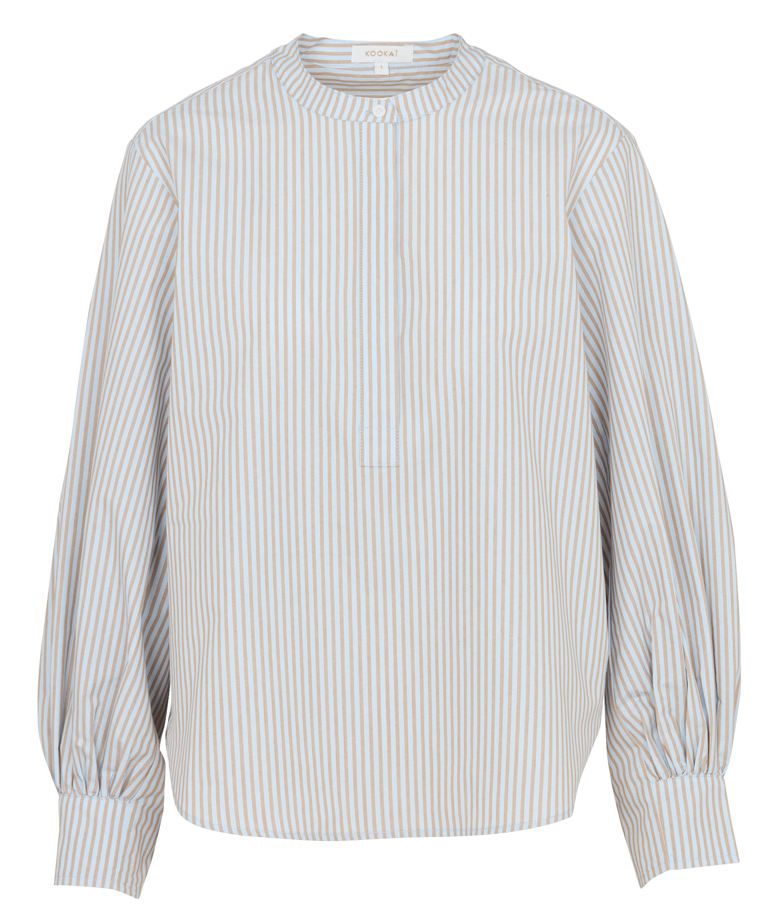 Oversize Rundhalsbluse aus gestreifter Baumwolle KOOKAI Blau