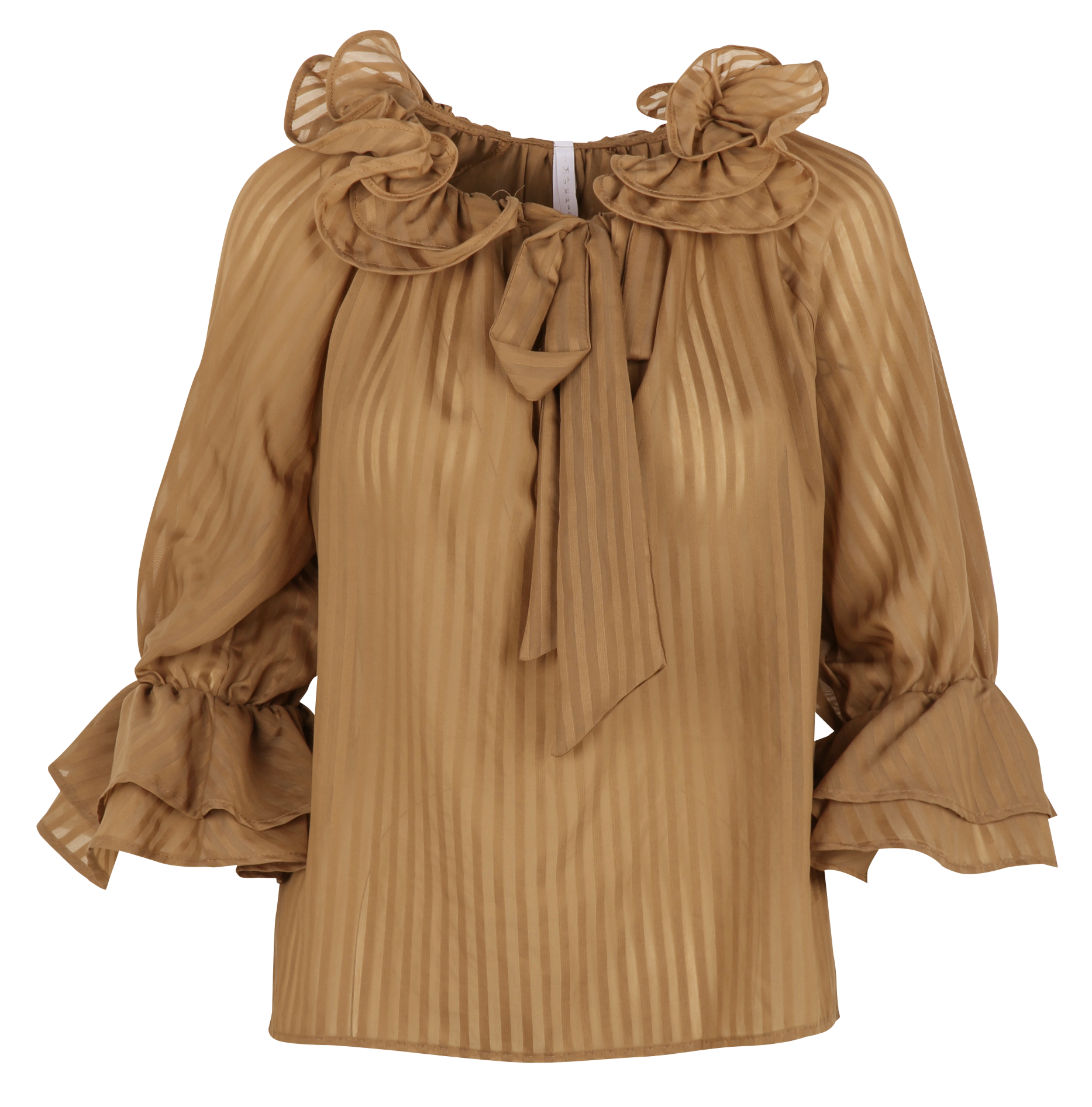 Loose-fit striped blouse IMPERIAL Brown