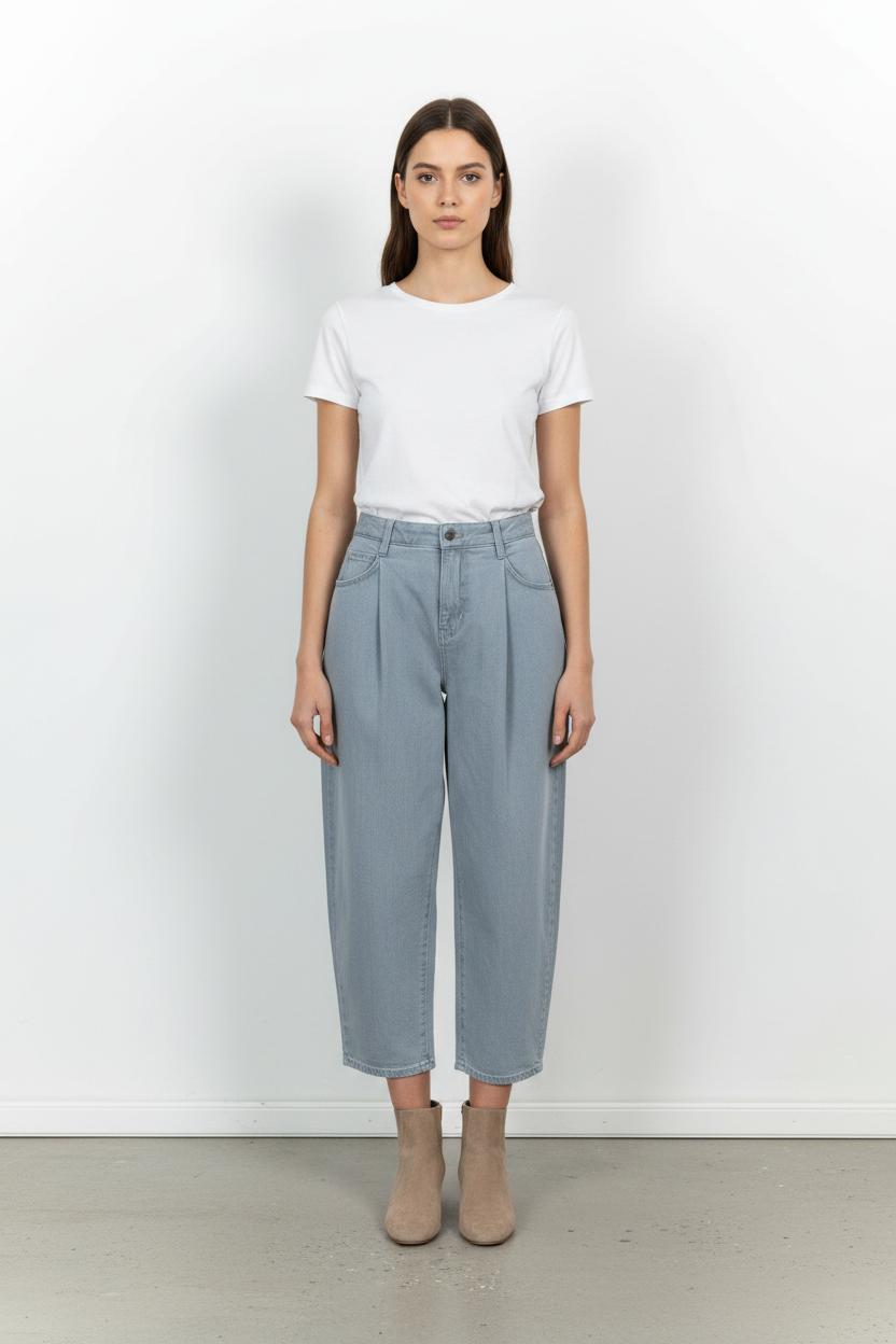 Cropped slim jeans with studs COMPTOIR DES COTONNIERS - Seconde main Blue