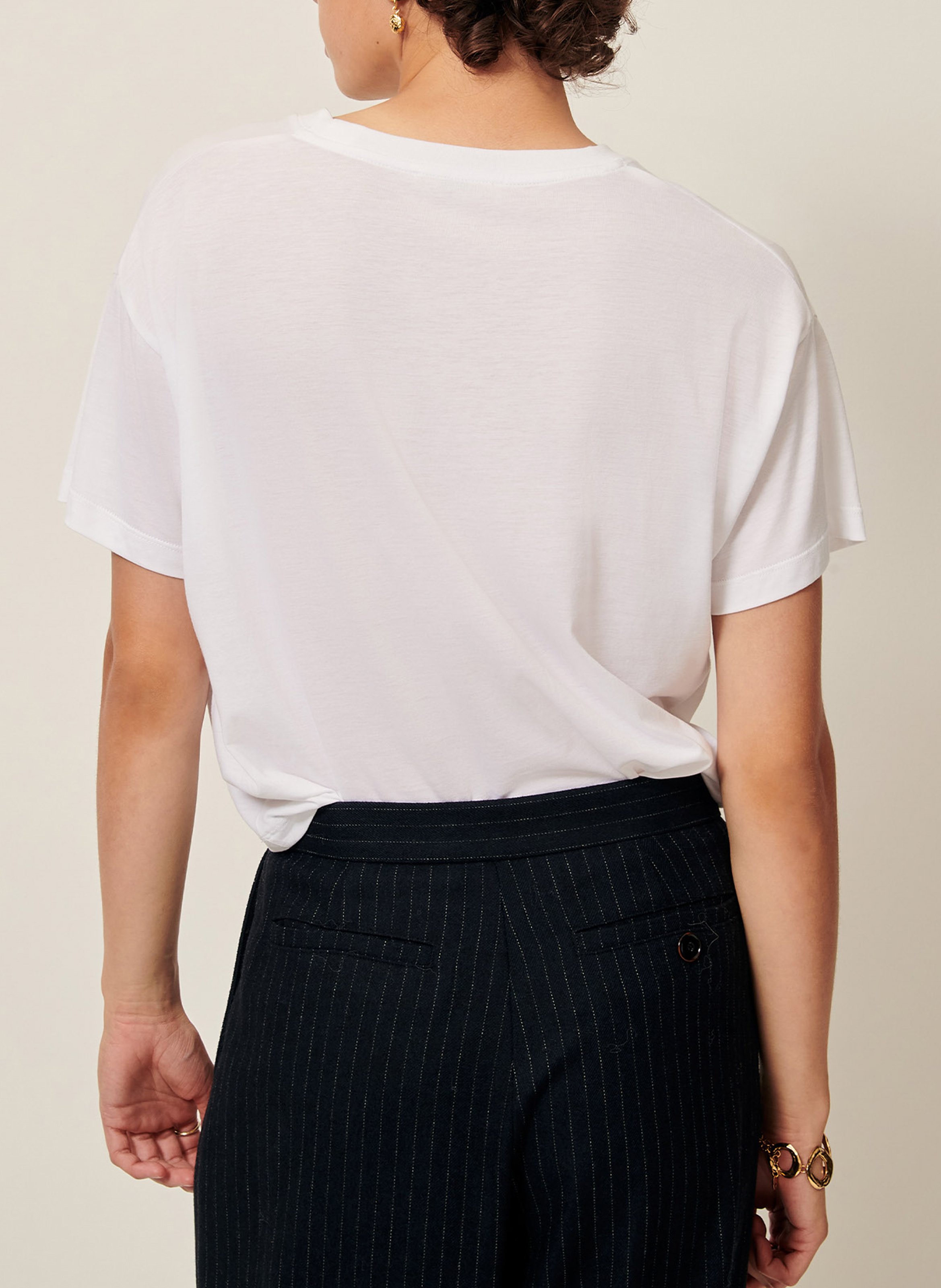 Tee-shirt oversize col rond SESSUN Blanc