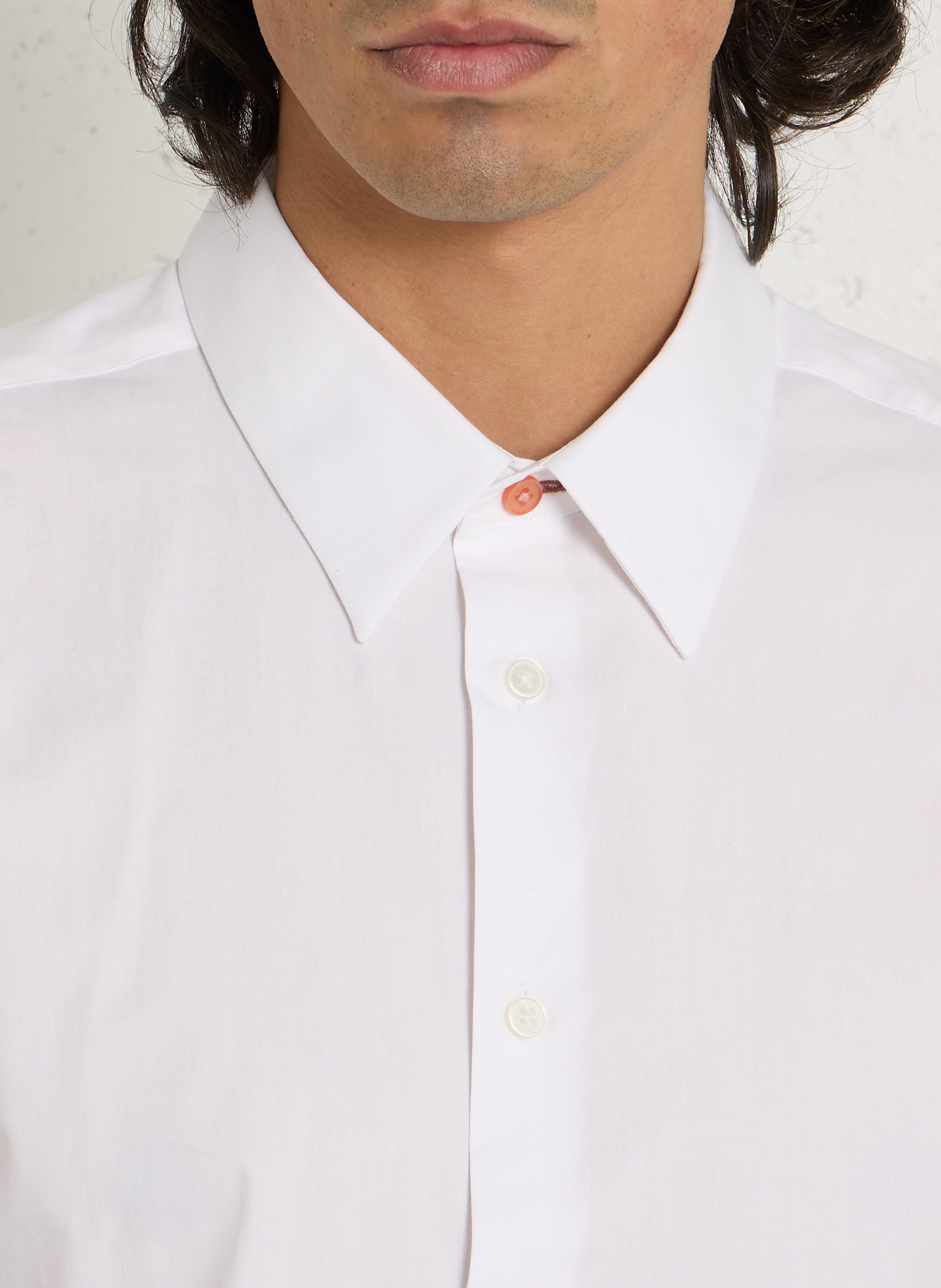 Rechte blouse van biologisch katoenmix PAUL SMITH Wit