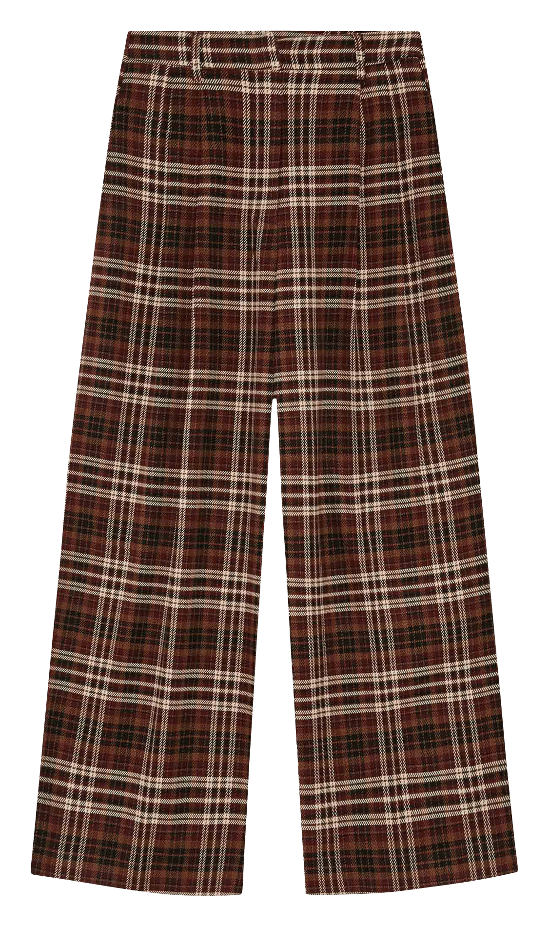 Pantalon de costume droit à carreaux GRACE ET MILA Rouge