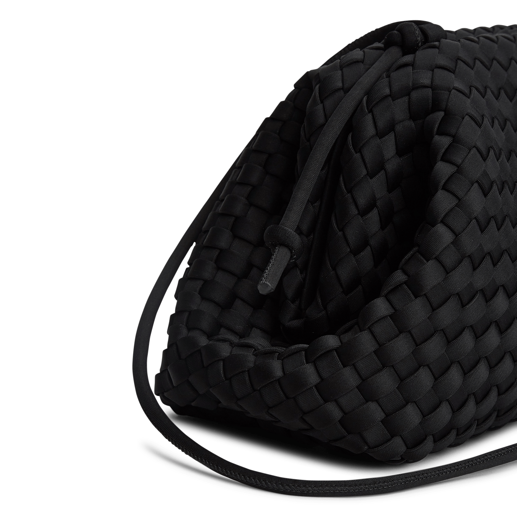 Geflochtene Schultertasche MARREA Schwarz