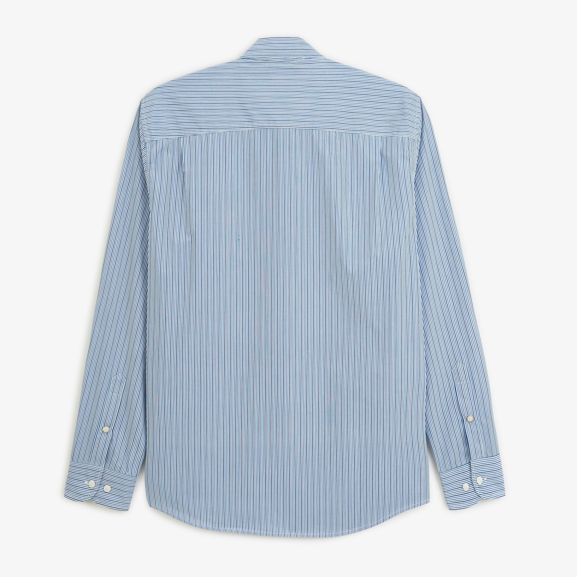 Long-sleeved blue striped cotton shirt SERGE BLANCO Blue
