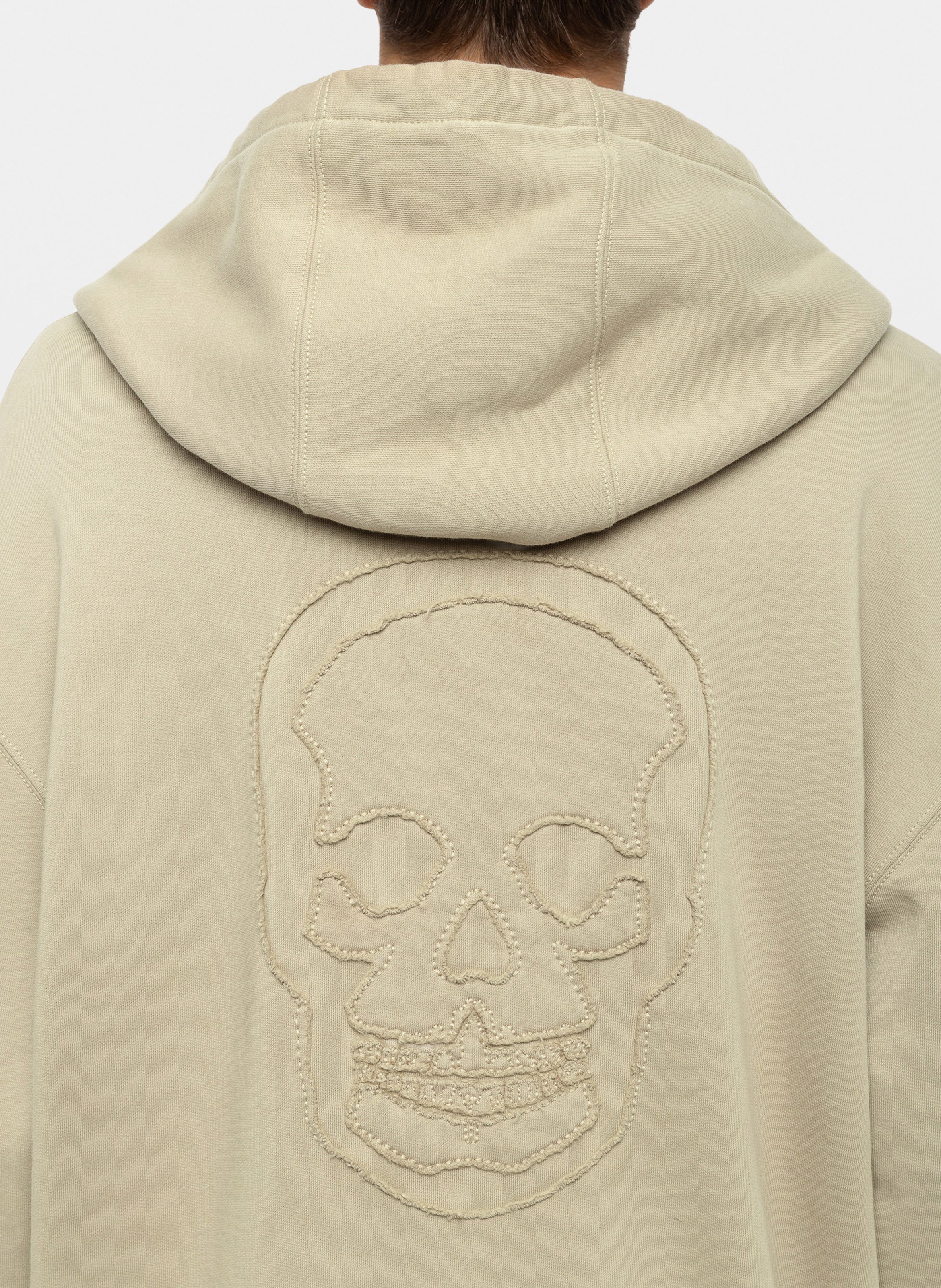 Straight zip-up cotton sweatshirt ZADIG&VOLTAIRE Beige