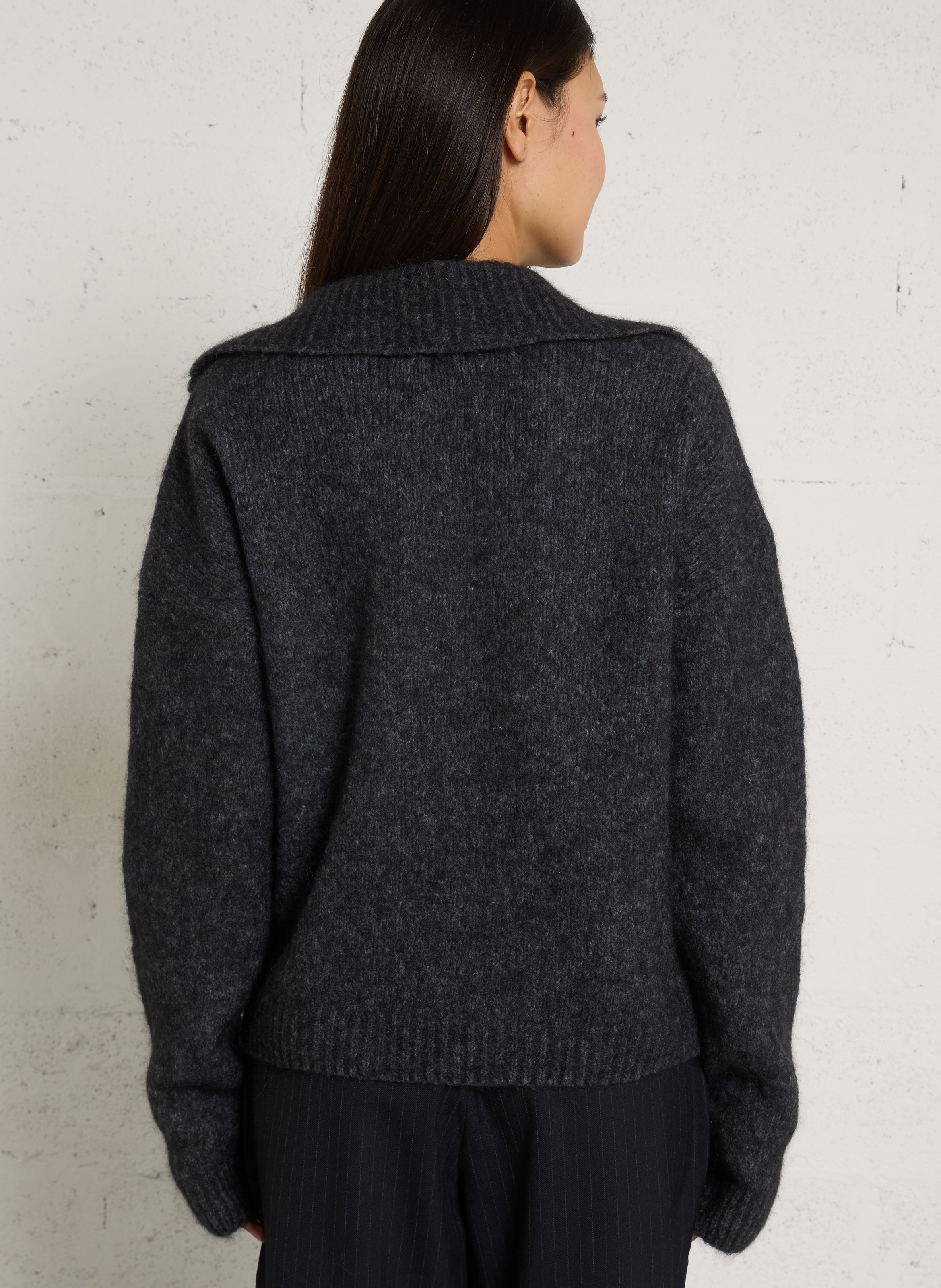 Oversized wool-blend sweater THE NEW SOCIETY Grey