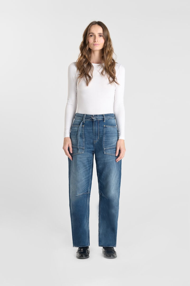 Loose-fit zip jeans LE TEMPS DES CERISES Blue