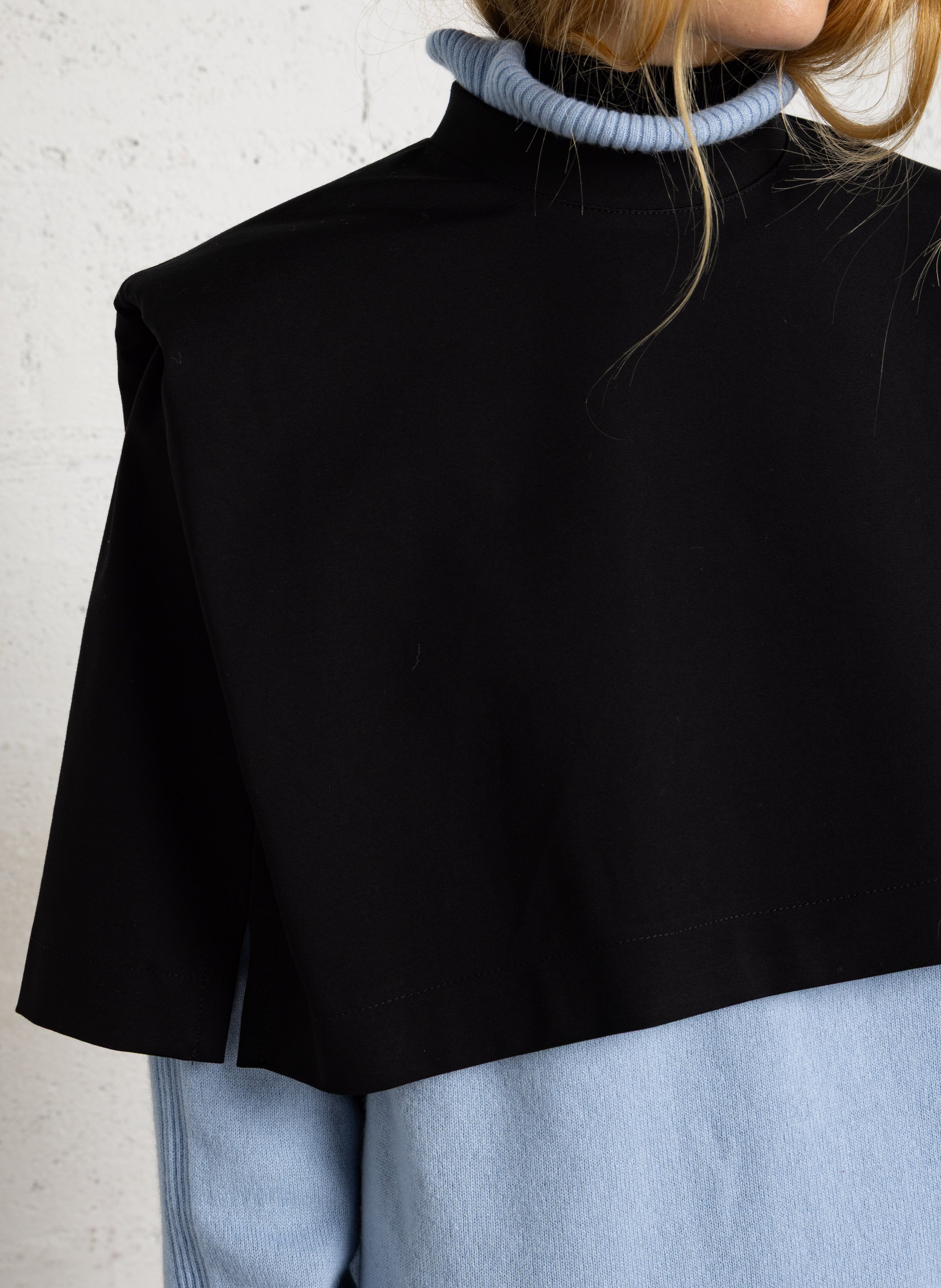 Ruime top met cape-effect IMPERIAL Zwart