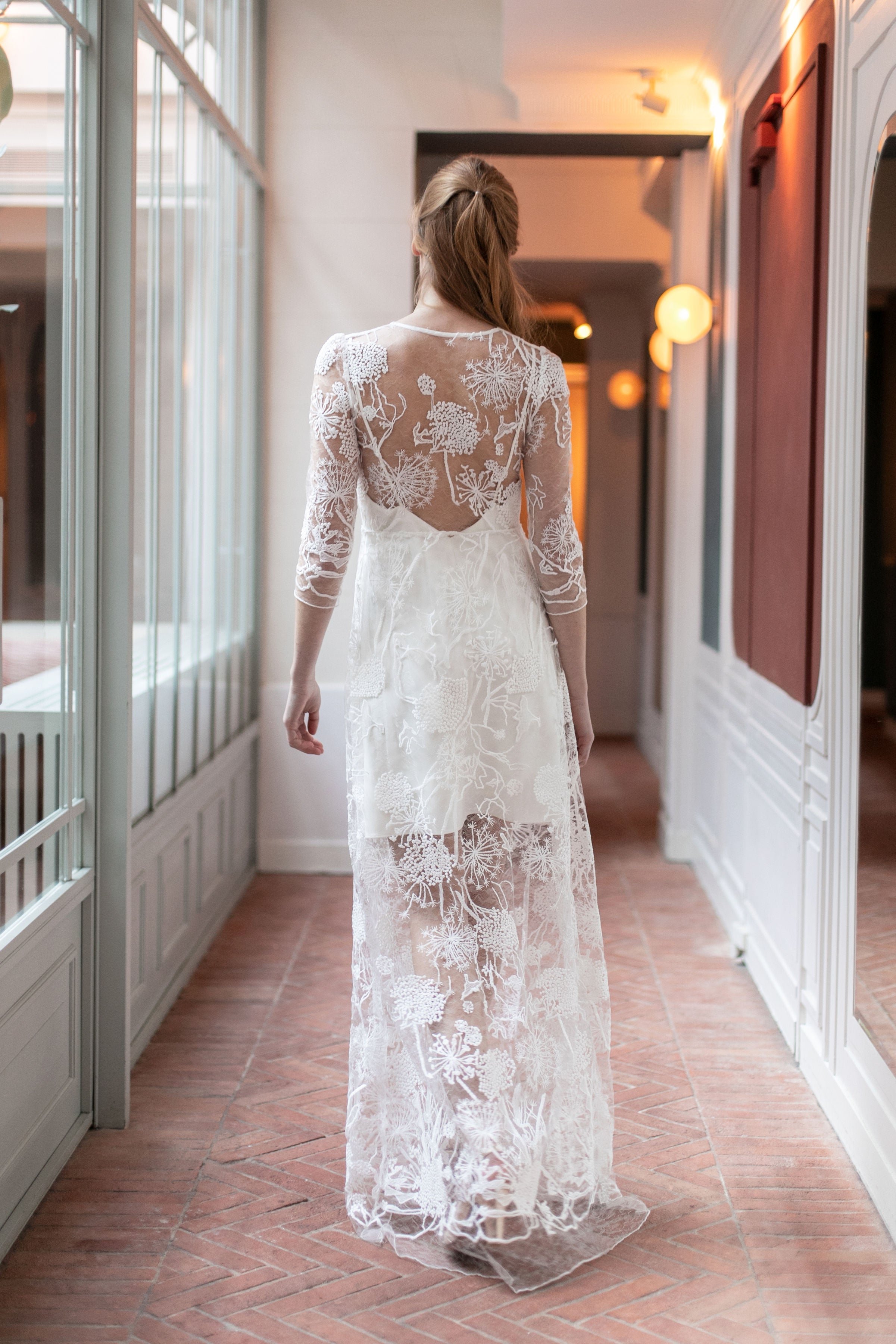 Robe longue MAISON LEMOINE - Seconde main Blanc