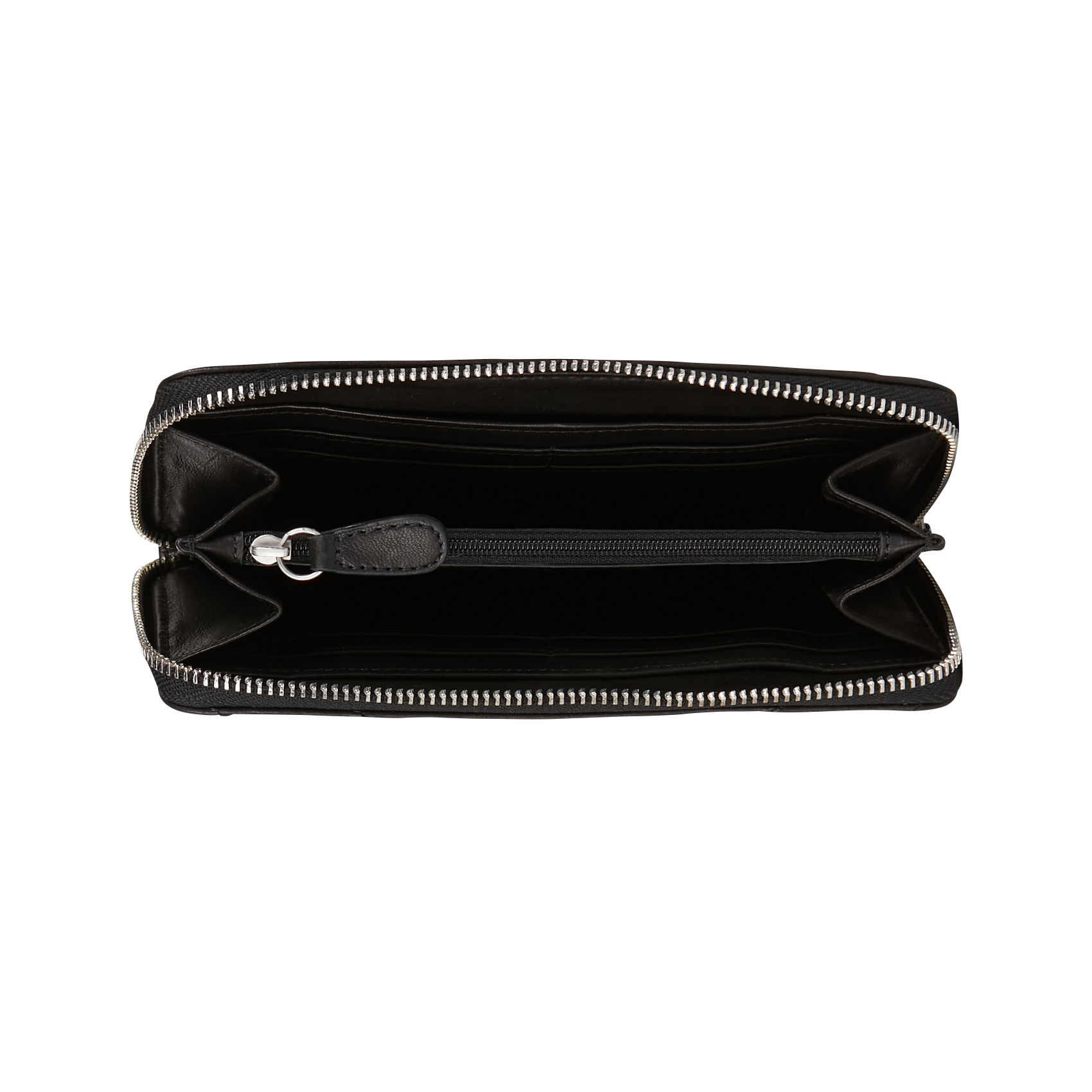 Portefeuille en cuir matelassé IKKS Noir