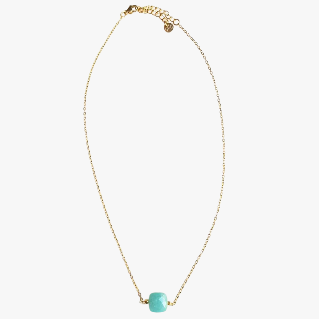 Amazonite necklace GINANDGER Blue