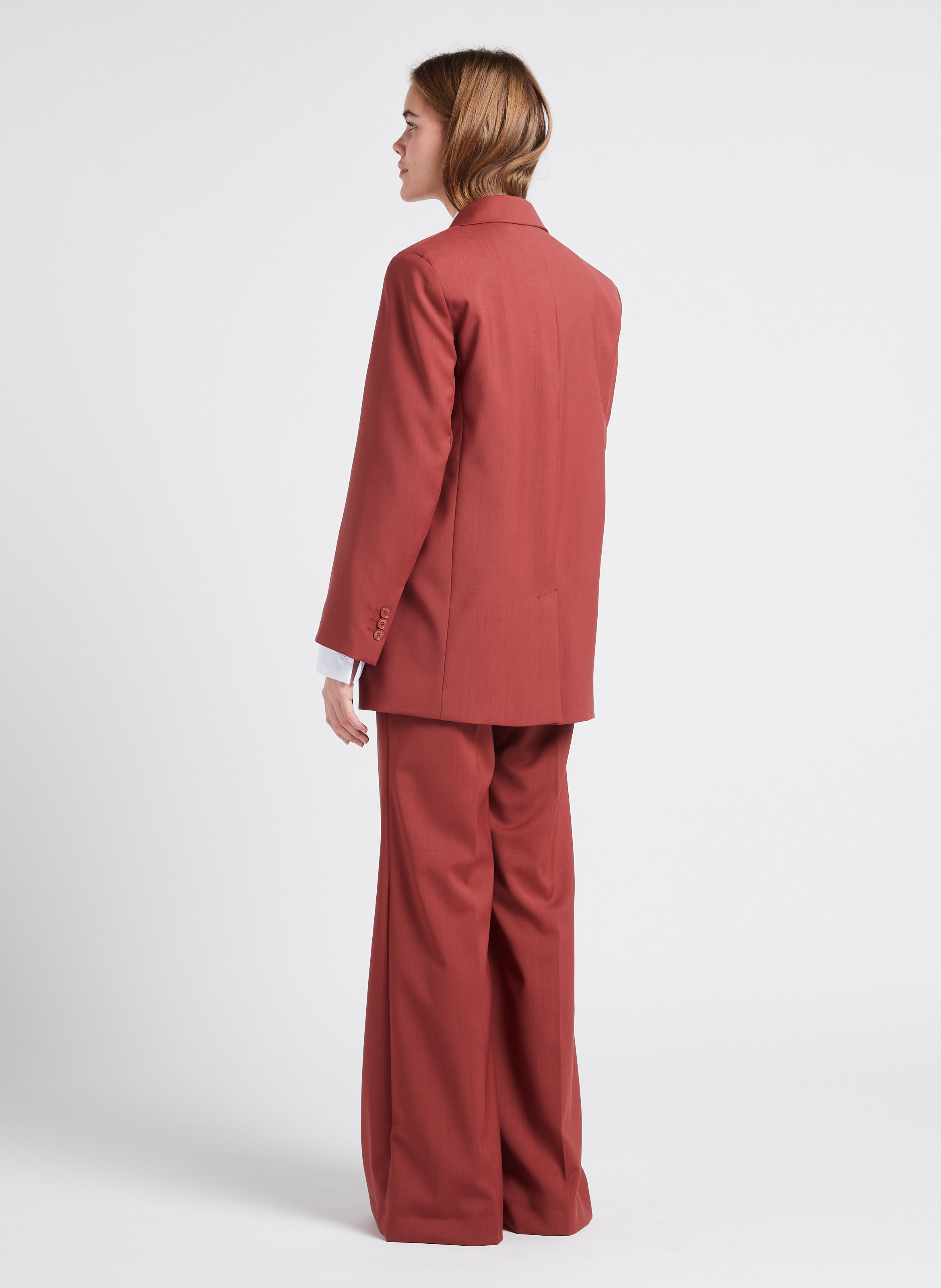 Straight virgin wool blazer with tailored collar MAX MARA WEEK END Red