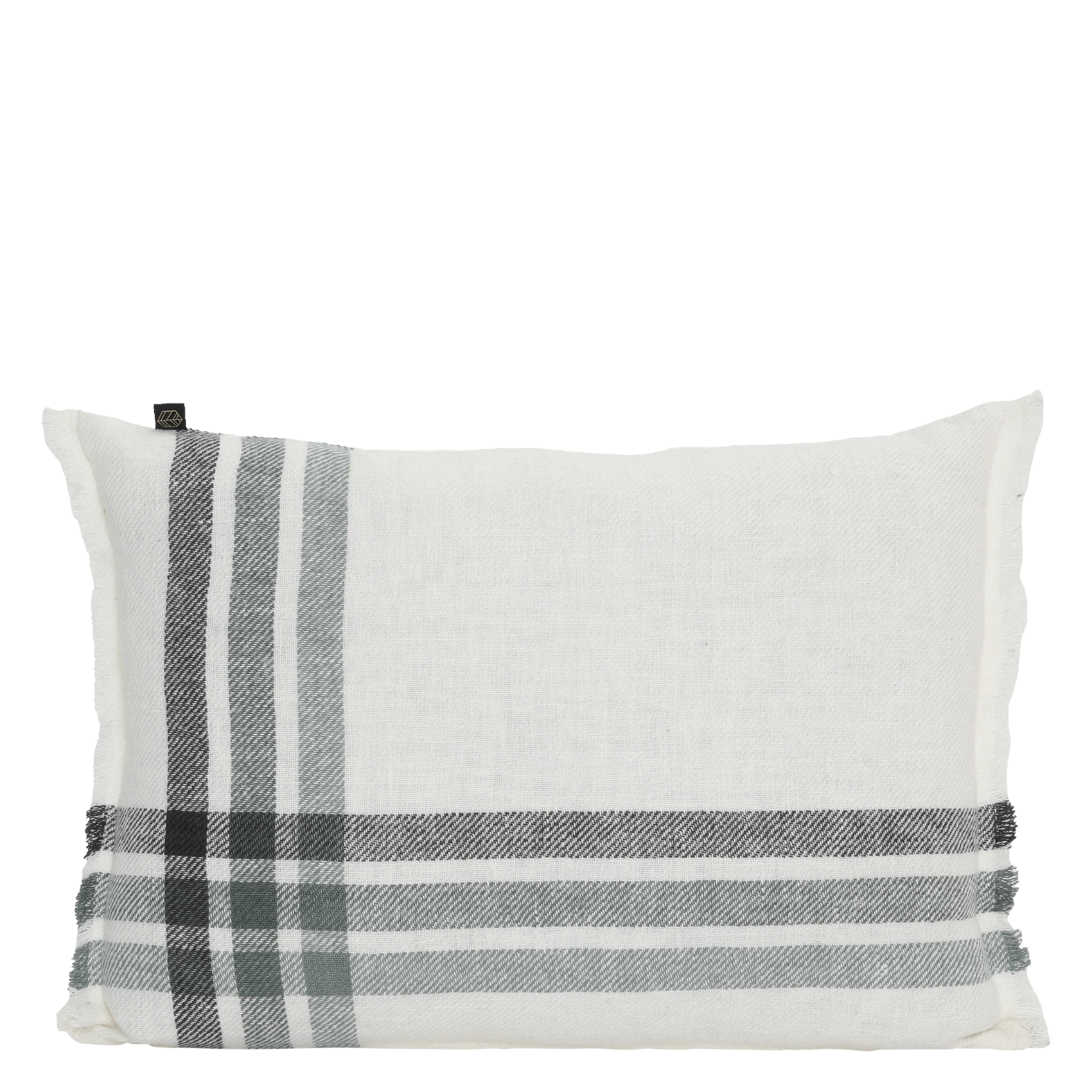 Linnen kussenhoes met print HARMONY HAOMY Groen