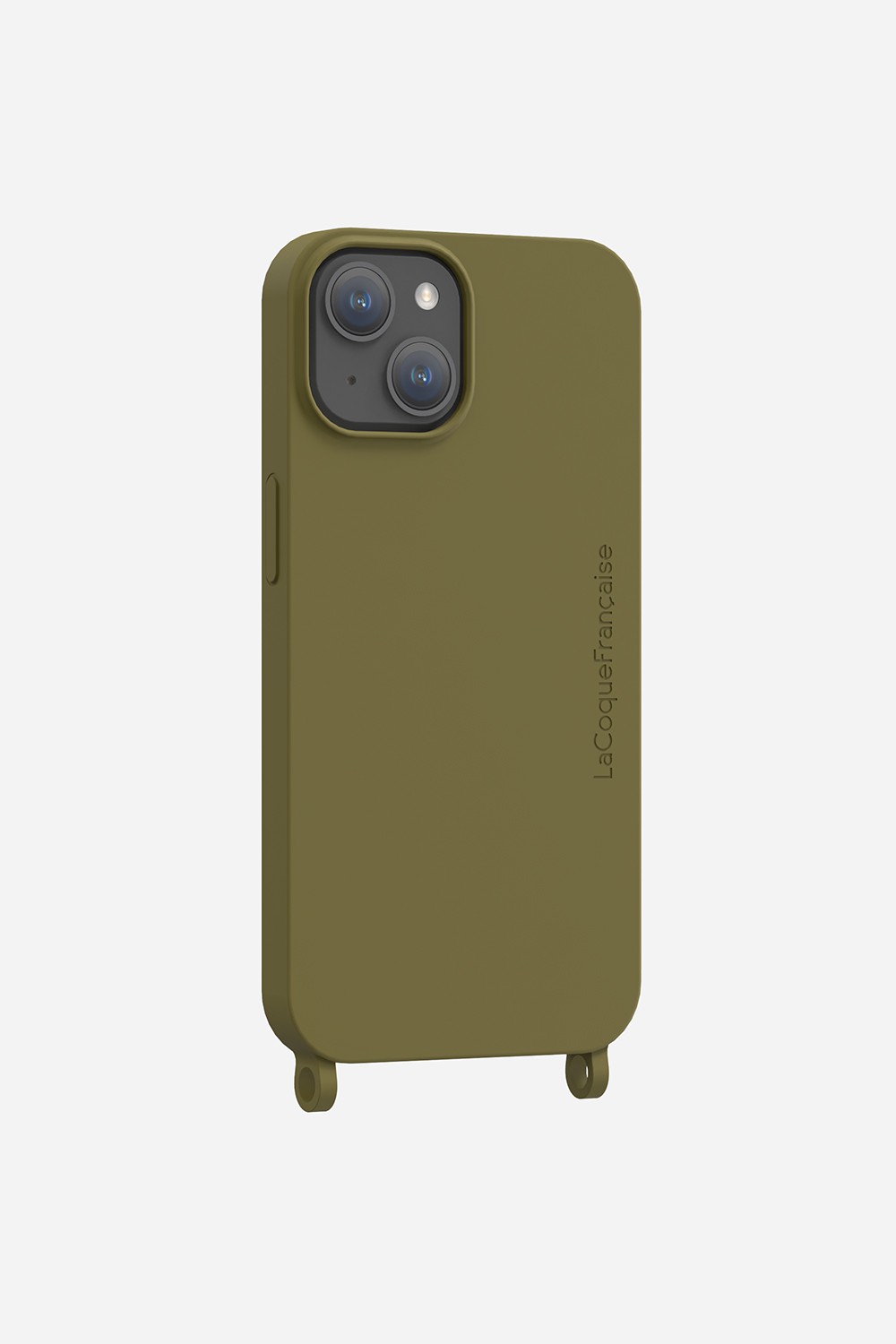 Soft touch phone case with rings for iPhone 14 LA COQUE FRANCAISE Green