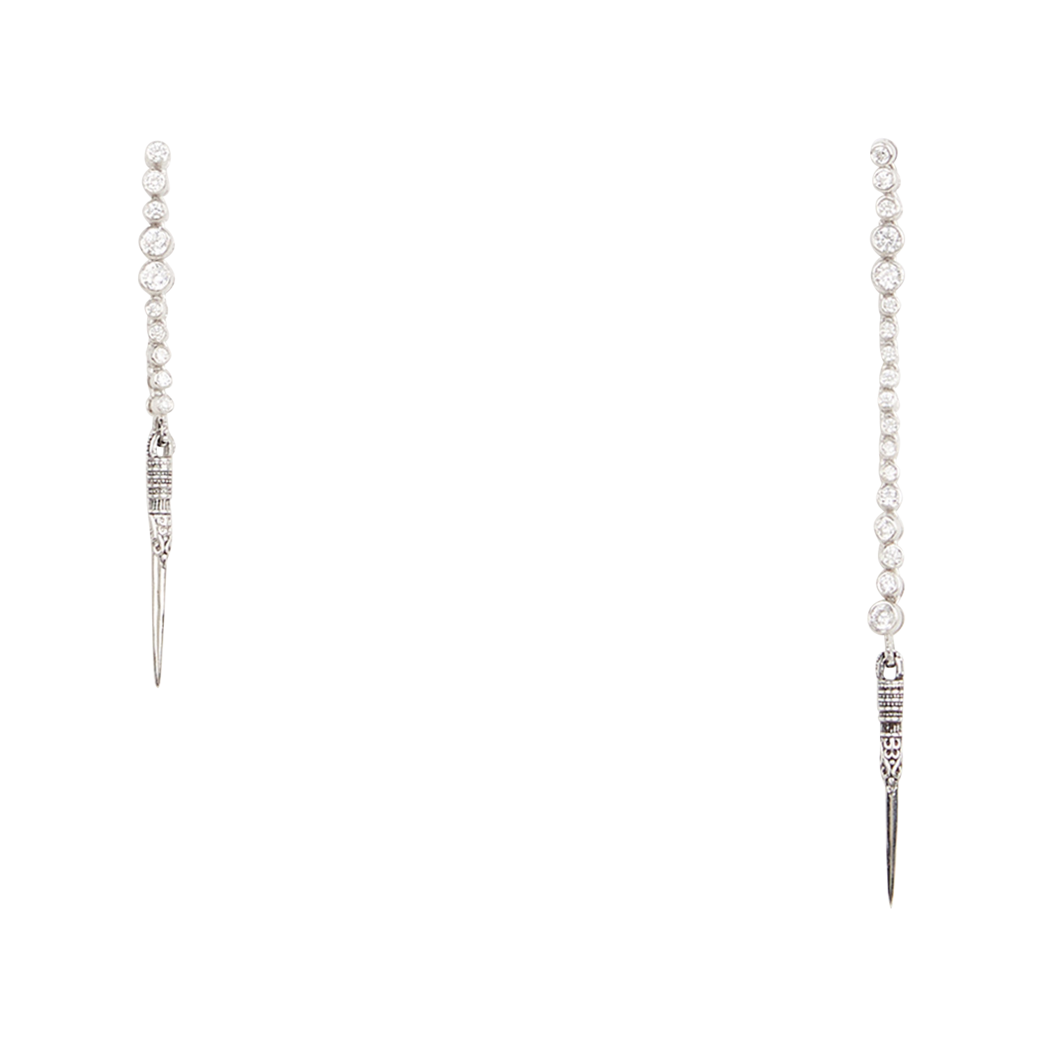 Boucles d'oreilles pendantes BA&SH Argent