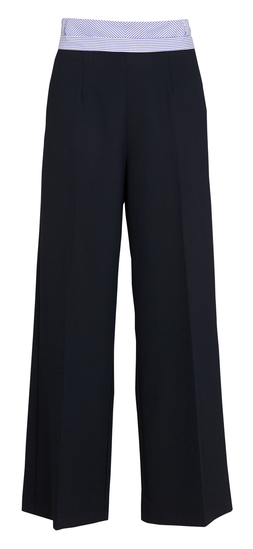 Weite Hose mit gestreiftem Gürtel IMPERIAL Blau