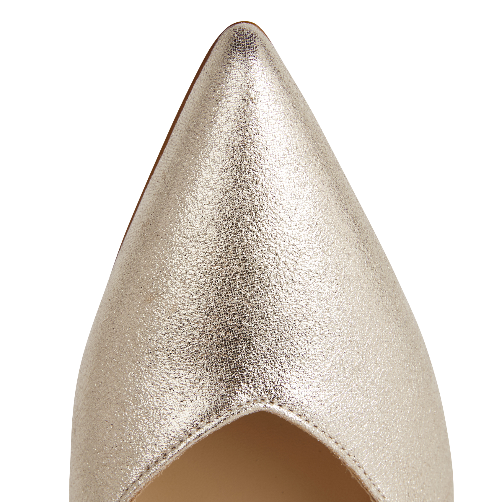 Slingback pump van leer BOCAGE Goudkleurig