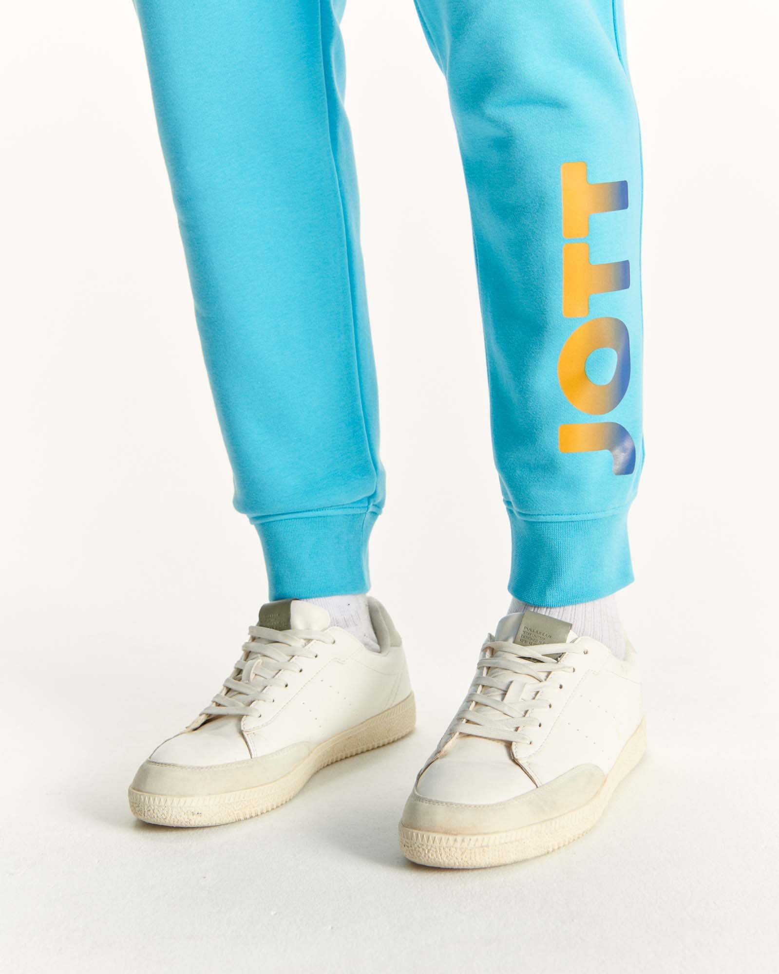 Organic cotton printed joggers Santiago JOTT Blue