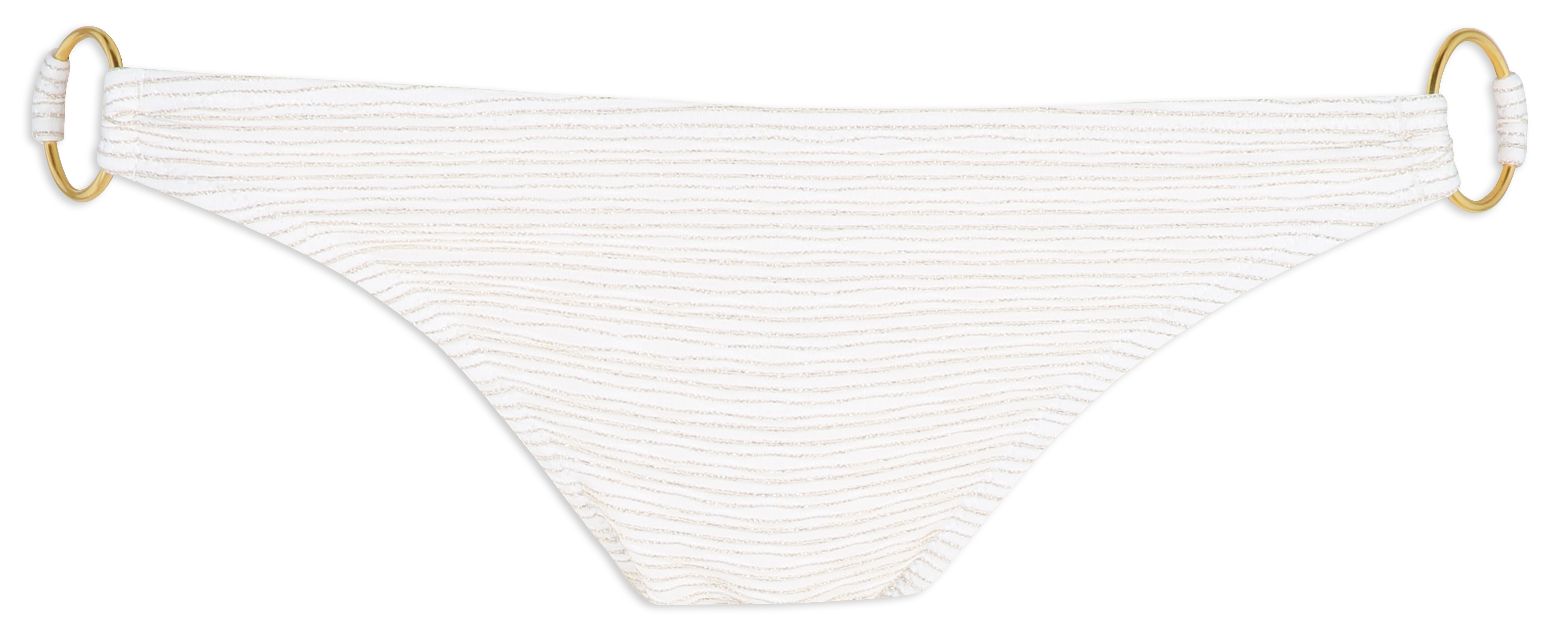 Plain textured bikini bottoms BANANA MOON White